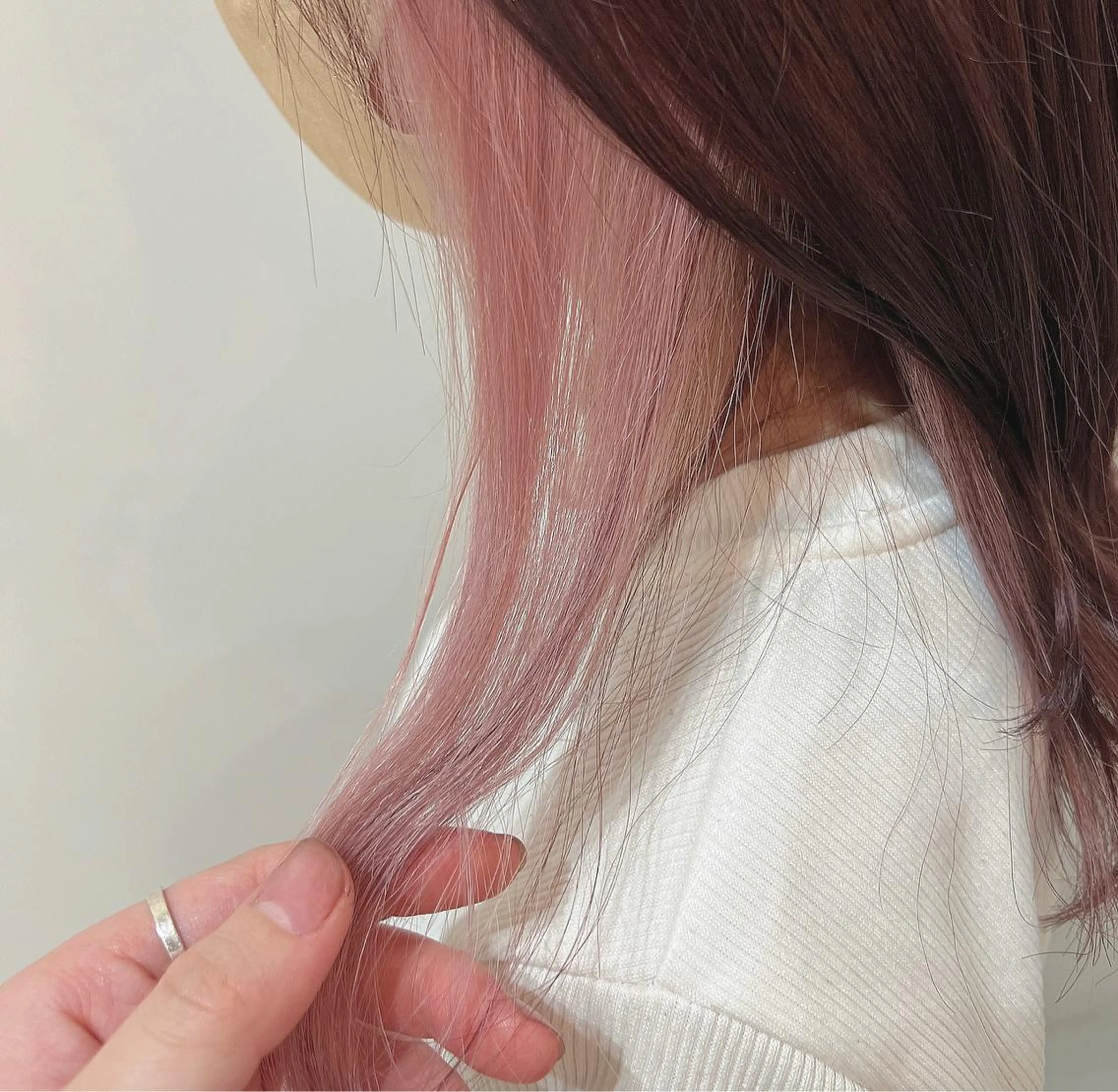 ミディアム カット ヘアカラー 切りっぱなしボブ 👩🏼ミニボブのヘアスタイル
