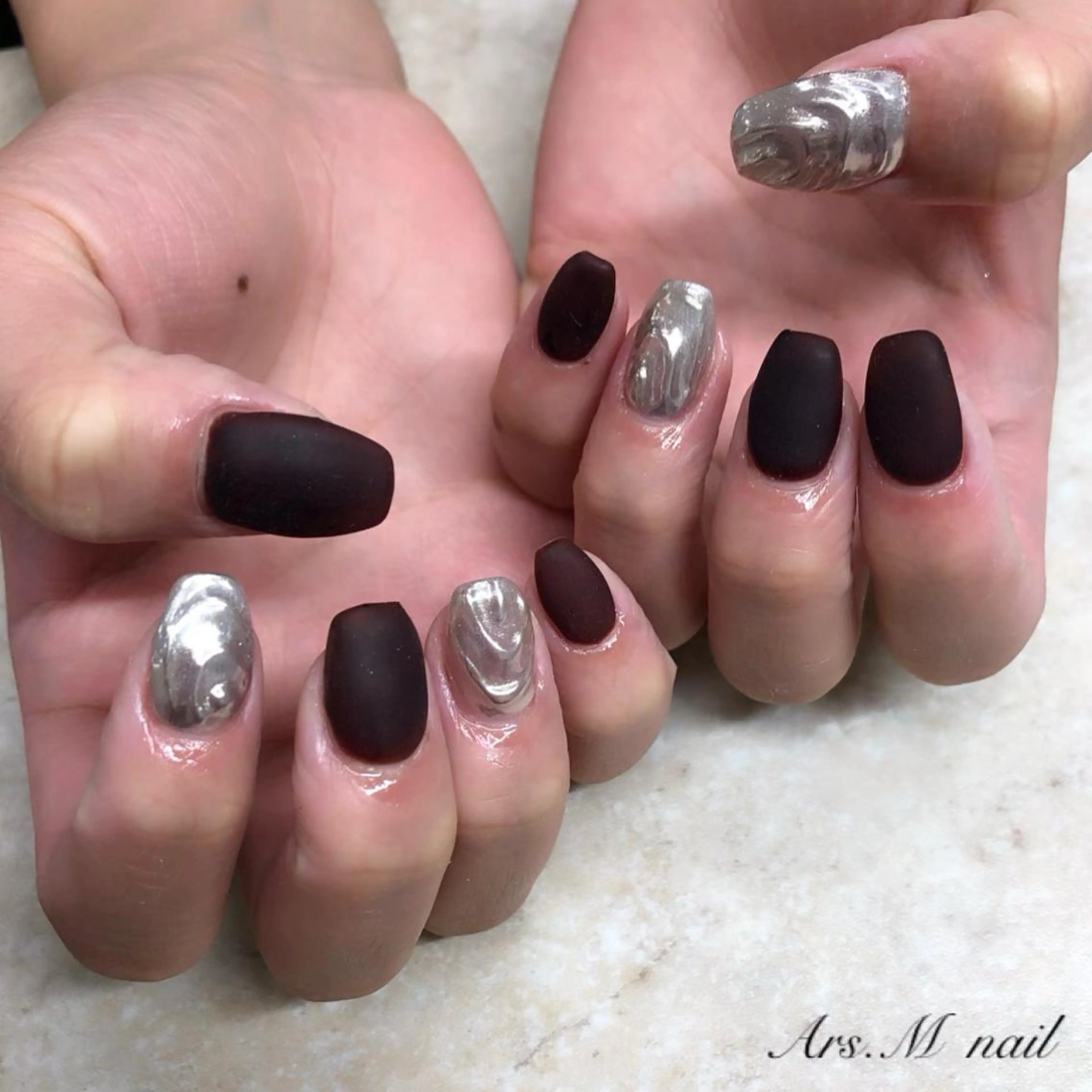 ネイル マットネイル ハンドネイル アルス.エム所属・Ars.M nailのネイルデザイン