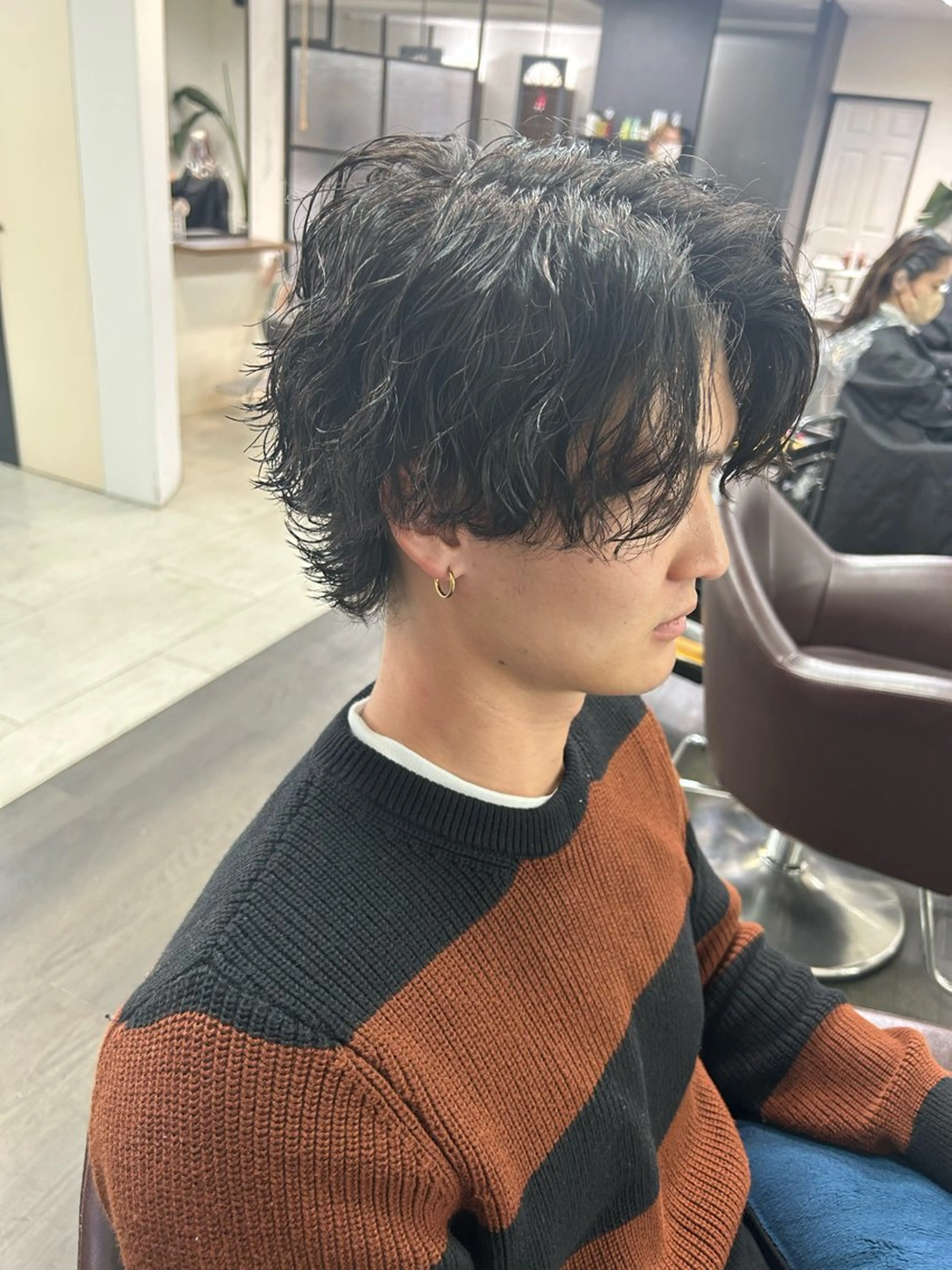 ショート パーマ メンズ メンズパーマ カット パーマ トレンドメンズパーマ /タカシマダイスケのヘアスタイル