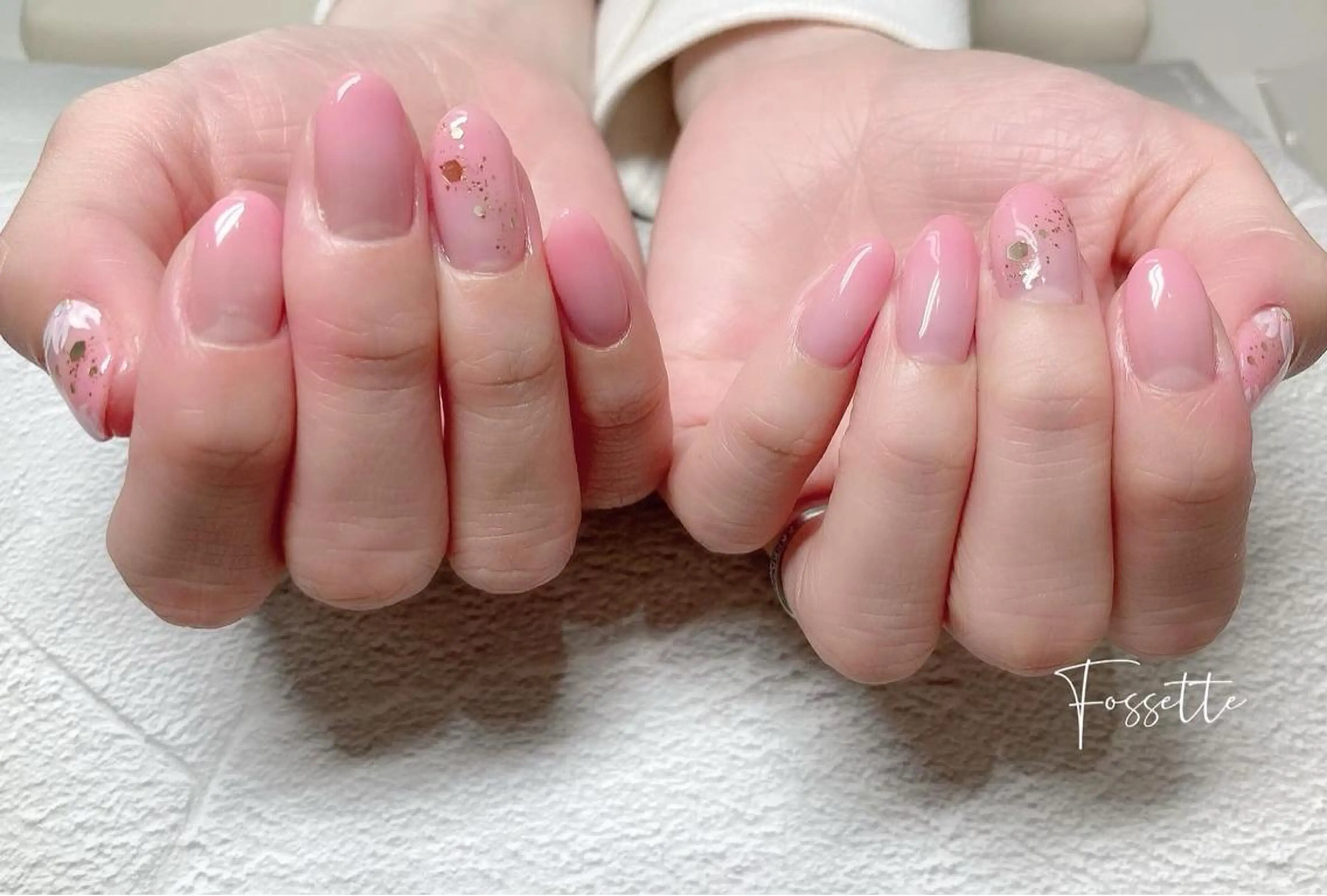 ネイル 桜ネイル グラデーション オフィスネイル ピンク 春ネイル nailsalon Fossetteのネイルデザイン