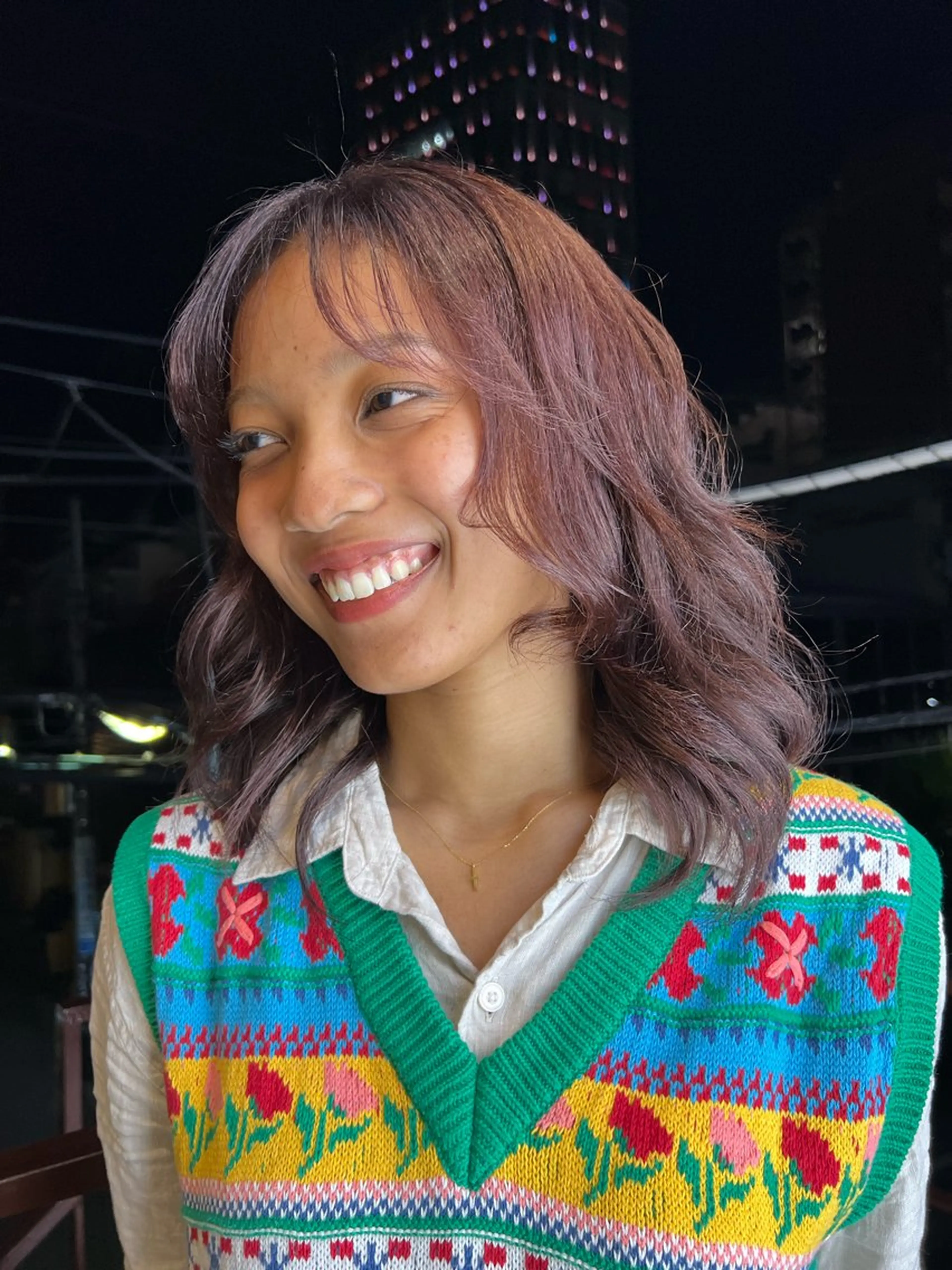 セミロング カラー 🎵ぷる艶ハイトーン 柔らかヘア🍅まあやのヘアスタイル