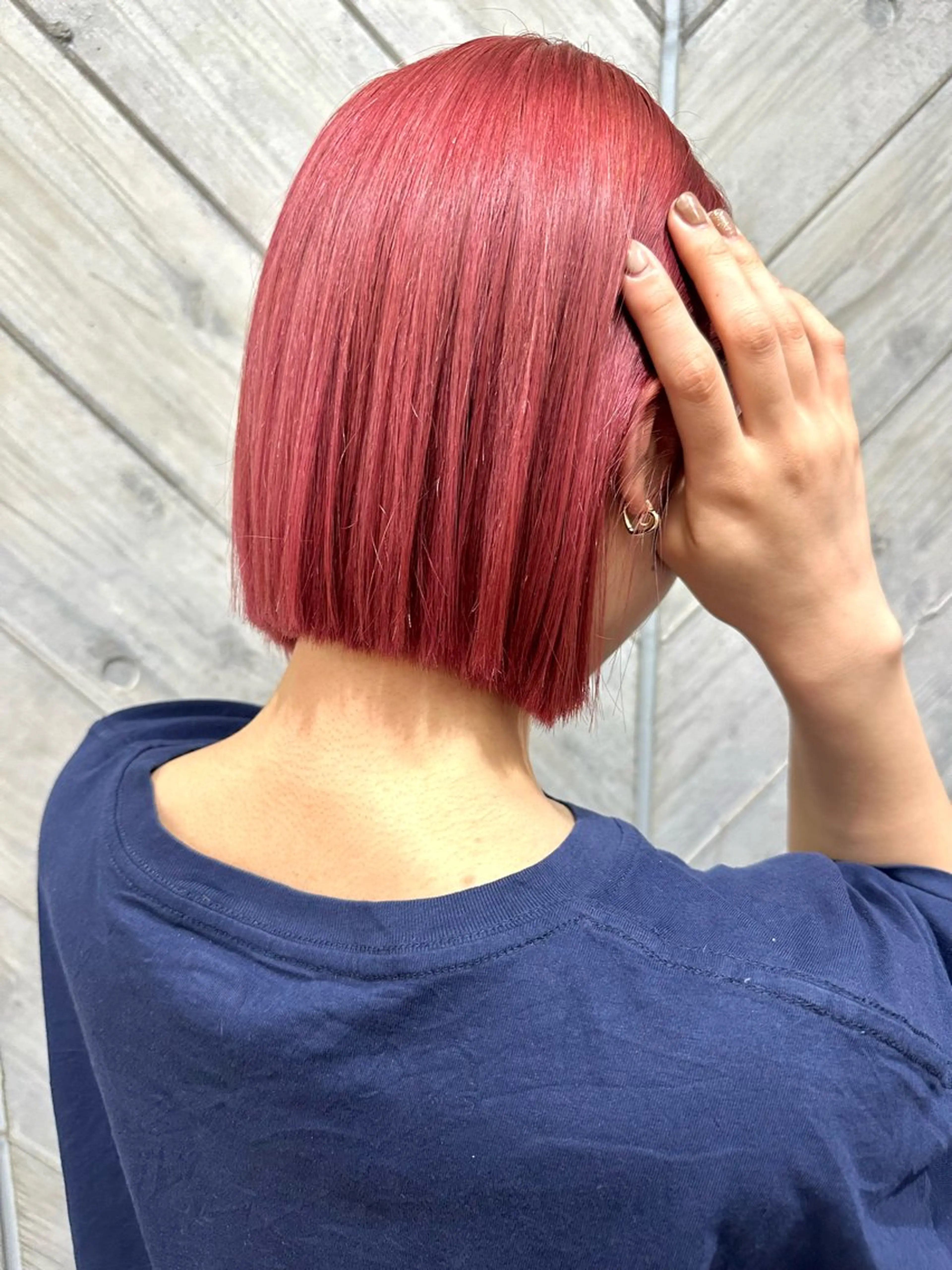 ミディアム カラー 🧡ono🧡暖色/ 切りっぱなしボブ🧡のヘアスタイル