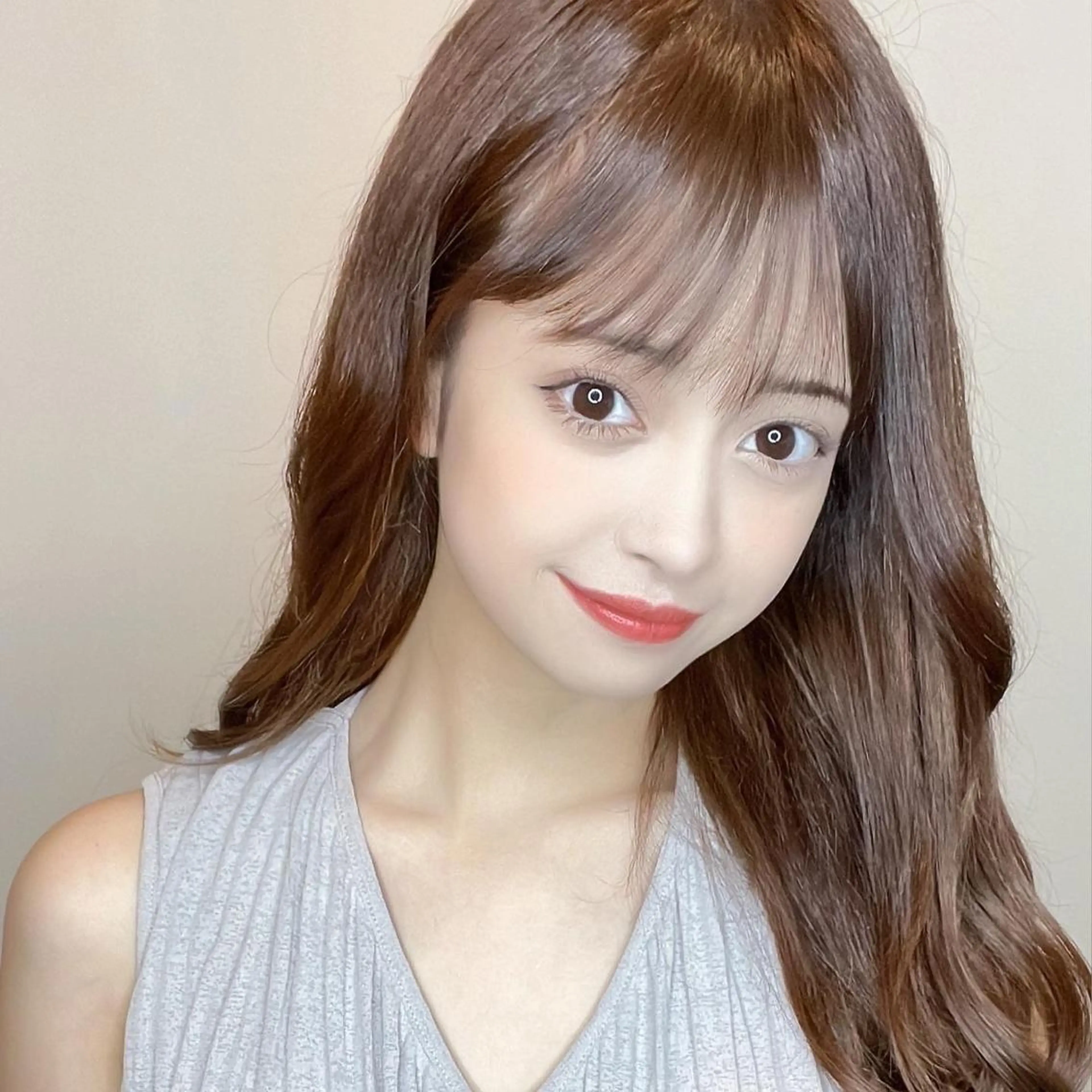 ロング カラー 黒髪 ブルーカラー ブルーブラック インナーカラー くせ毛 カット ヘアカラー トリートメント 韓国レイヤー×透明感 髪質改善　武田涼のヘアスタイル