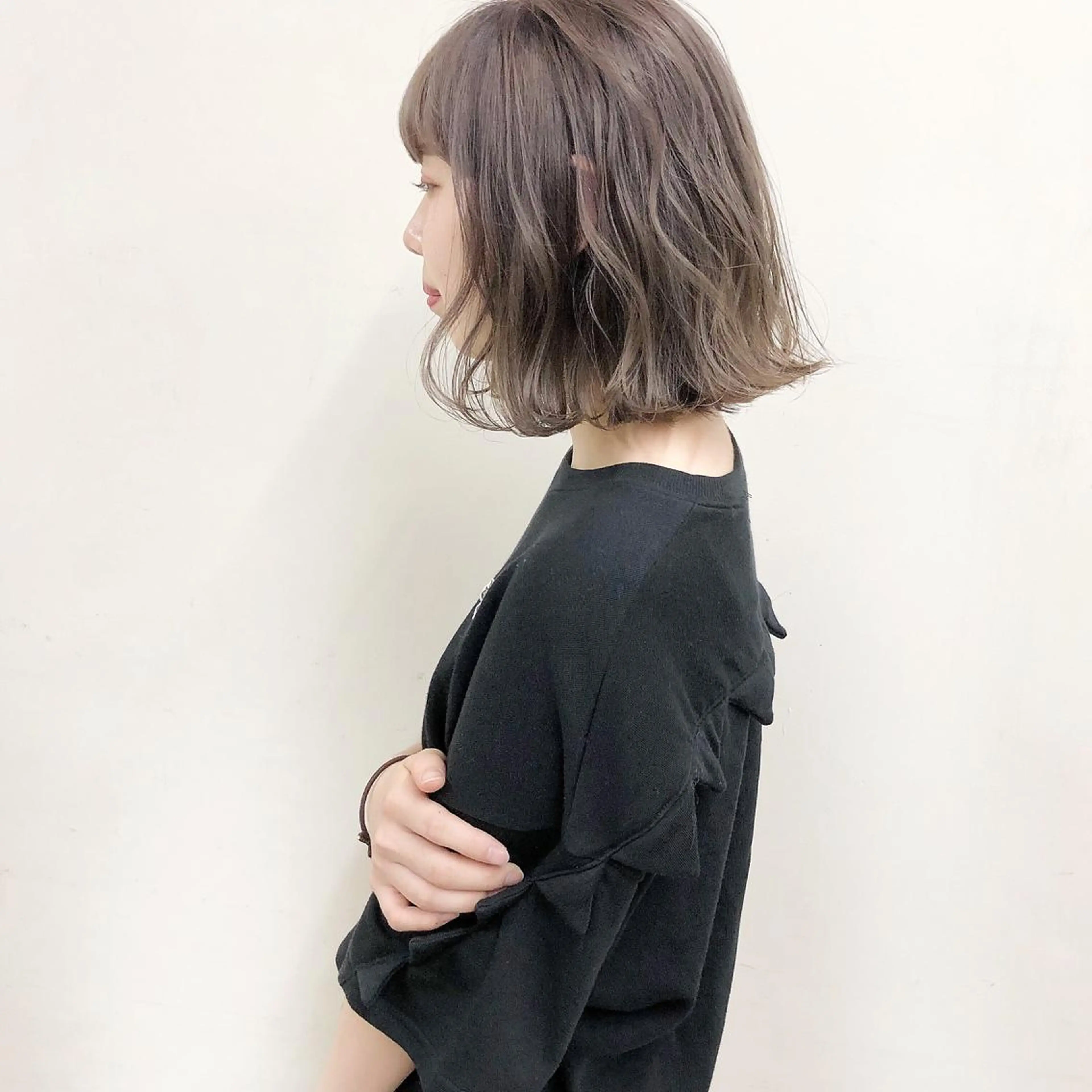 ショート ヘアカラー トリートメント 透明感カラー／ 髪質改善／ボブ／中山のヘアスタイル