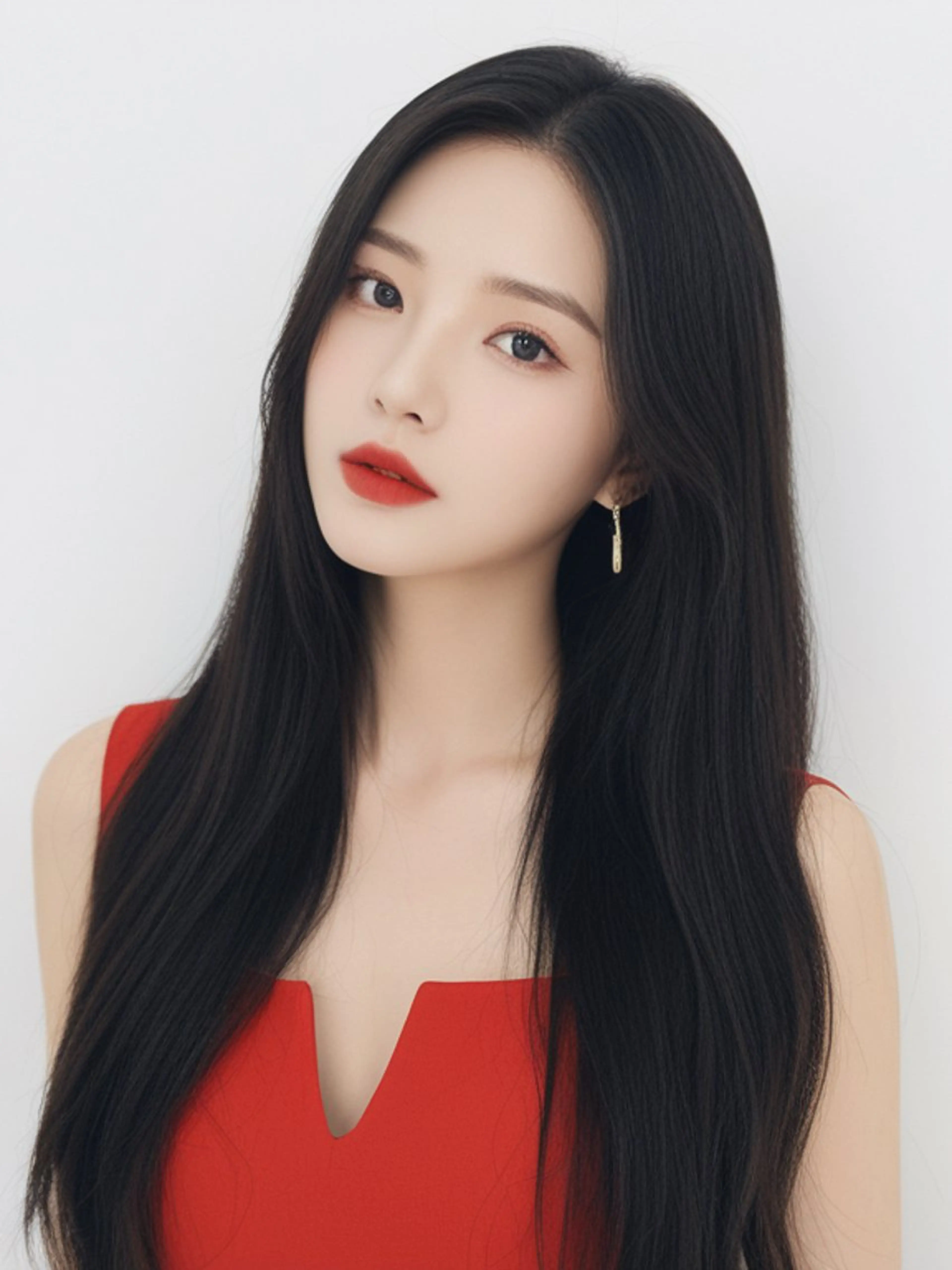 ロング くびれヘア 韓国風ヘア レイヤーカット カット ヘアカラー トリートメント 新宿/韓国レイヤー 顔まわり/RIKUのヘアスタイル