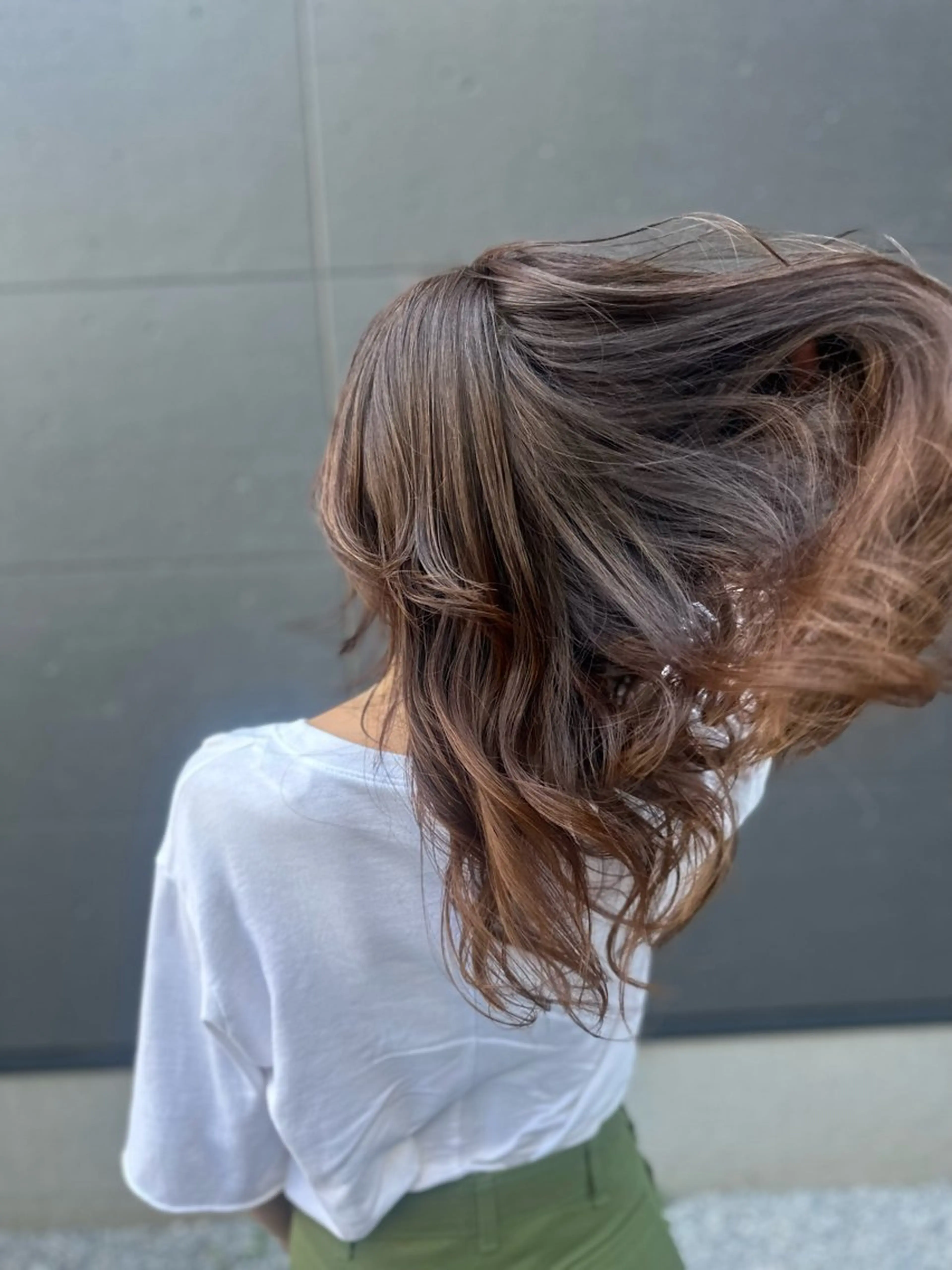 ロング カラー カット ヘアカラー トリートメント K Harukaのヘアスタイル