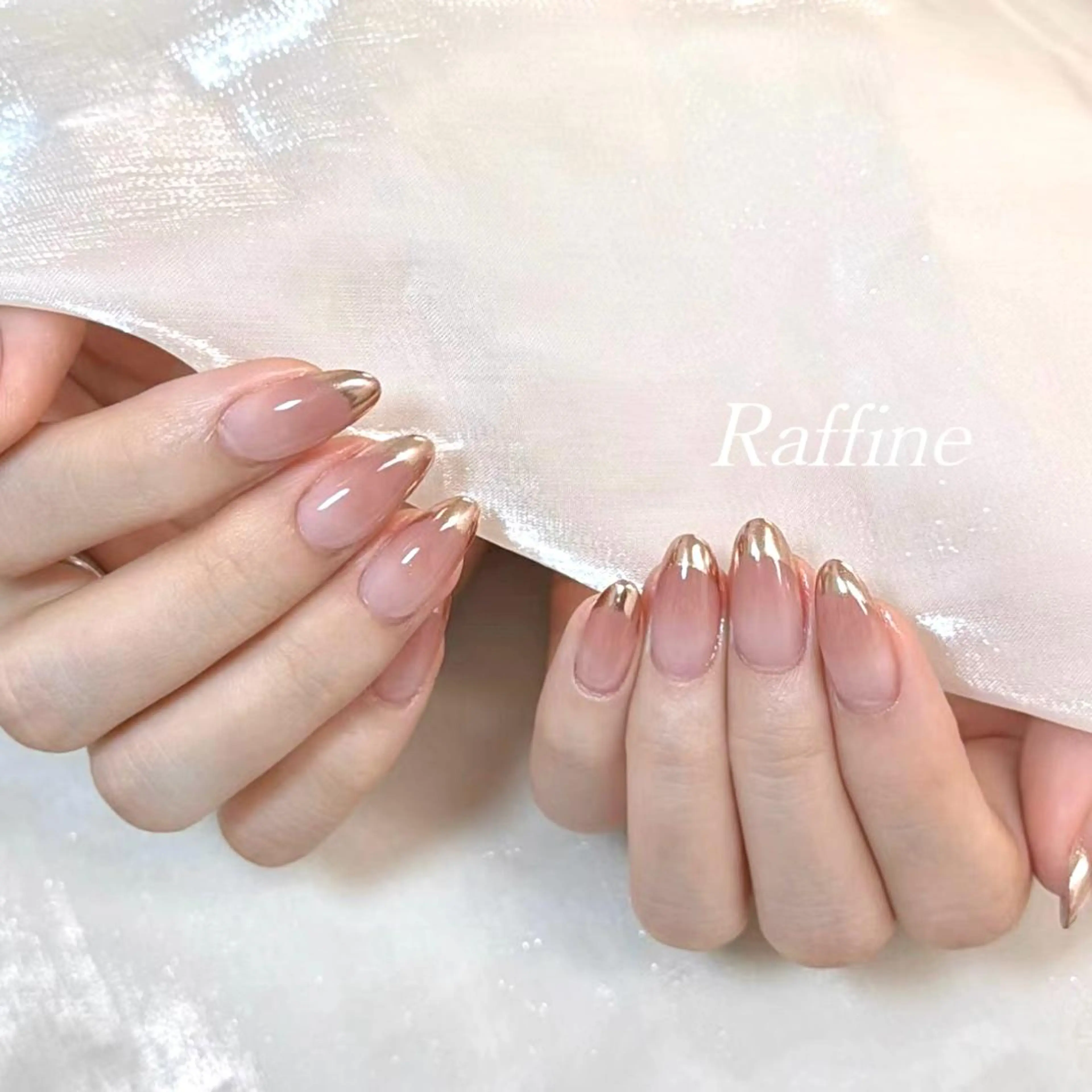ネイル RAFFINE 月🦋🩵のネイルデザイン
