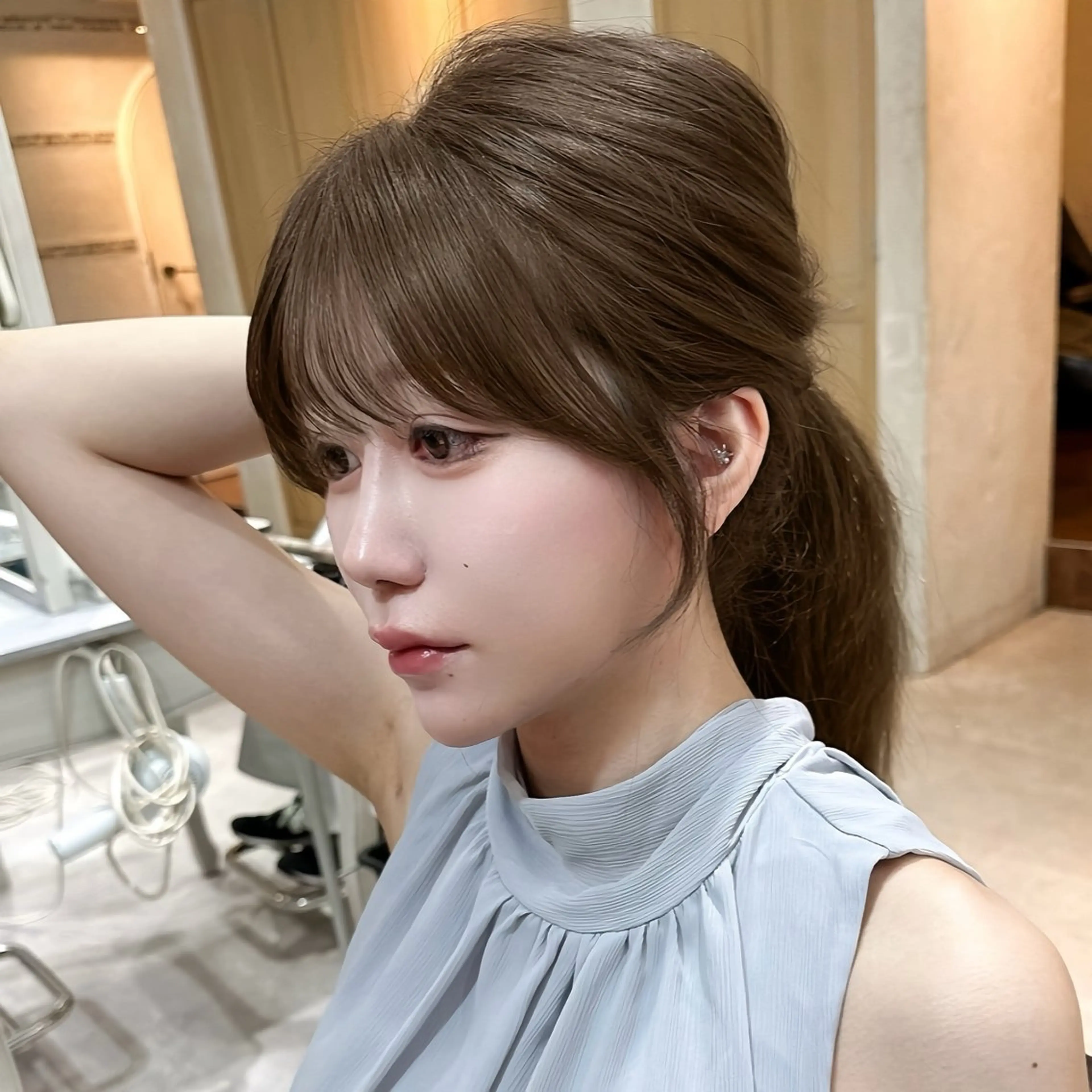 ミディアム カラー カット ヘアカラー トリートメント 🇰🇷韓国風くびれ ヘア🇰🇷中村優大のヘアスタイル