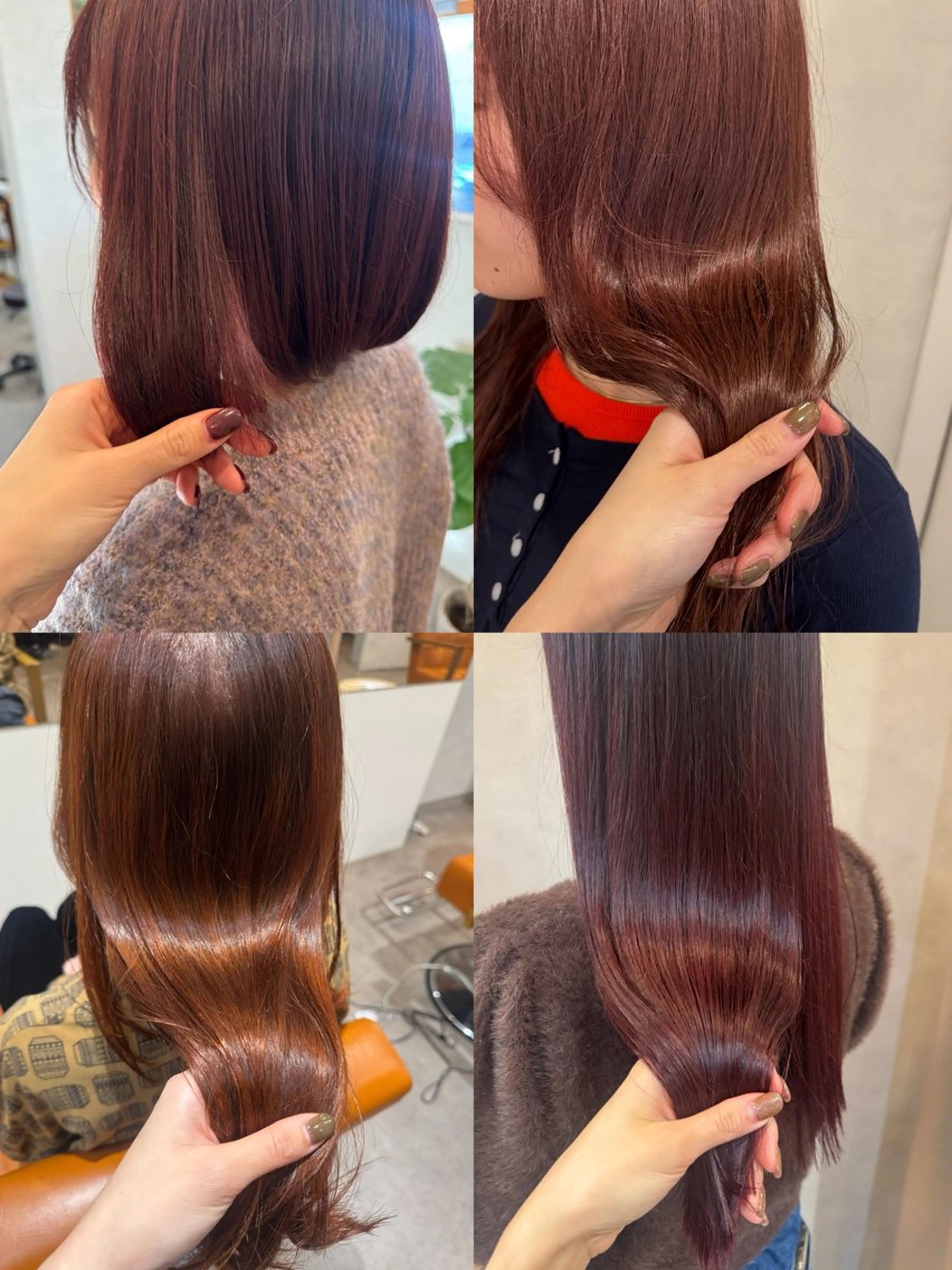 【ご新規様限定】つやつや暖色カラー🩷❤️🧡＋前髪・顔まわりカット¥11330→¥7,700の写真