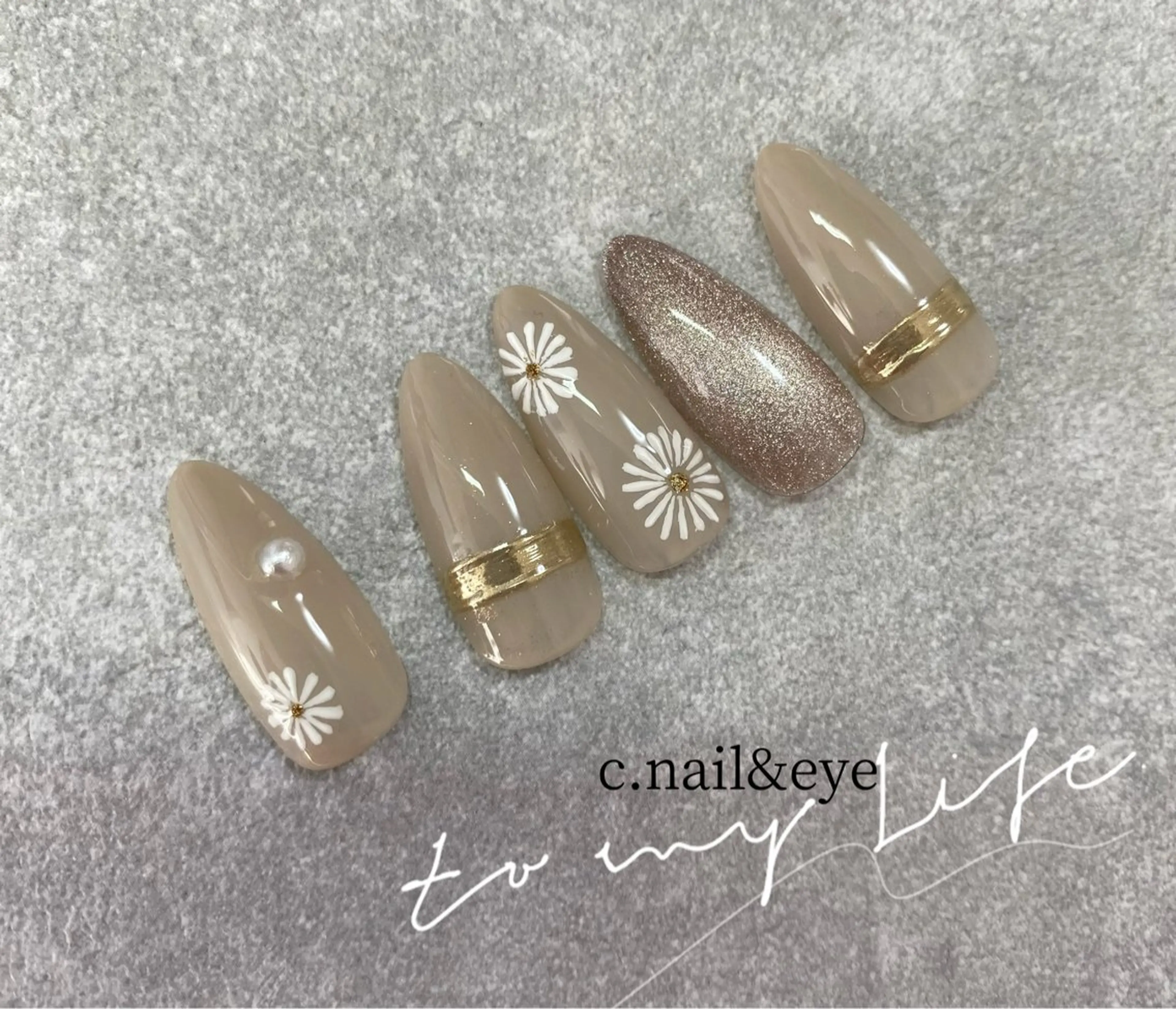 ネイル 春ネイル ハンドネイル C.Nail &EYE筑紫駅のネイルデザイン