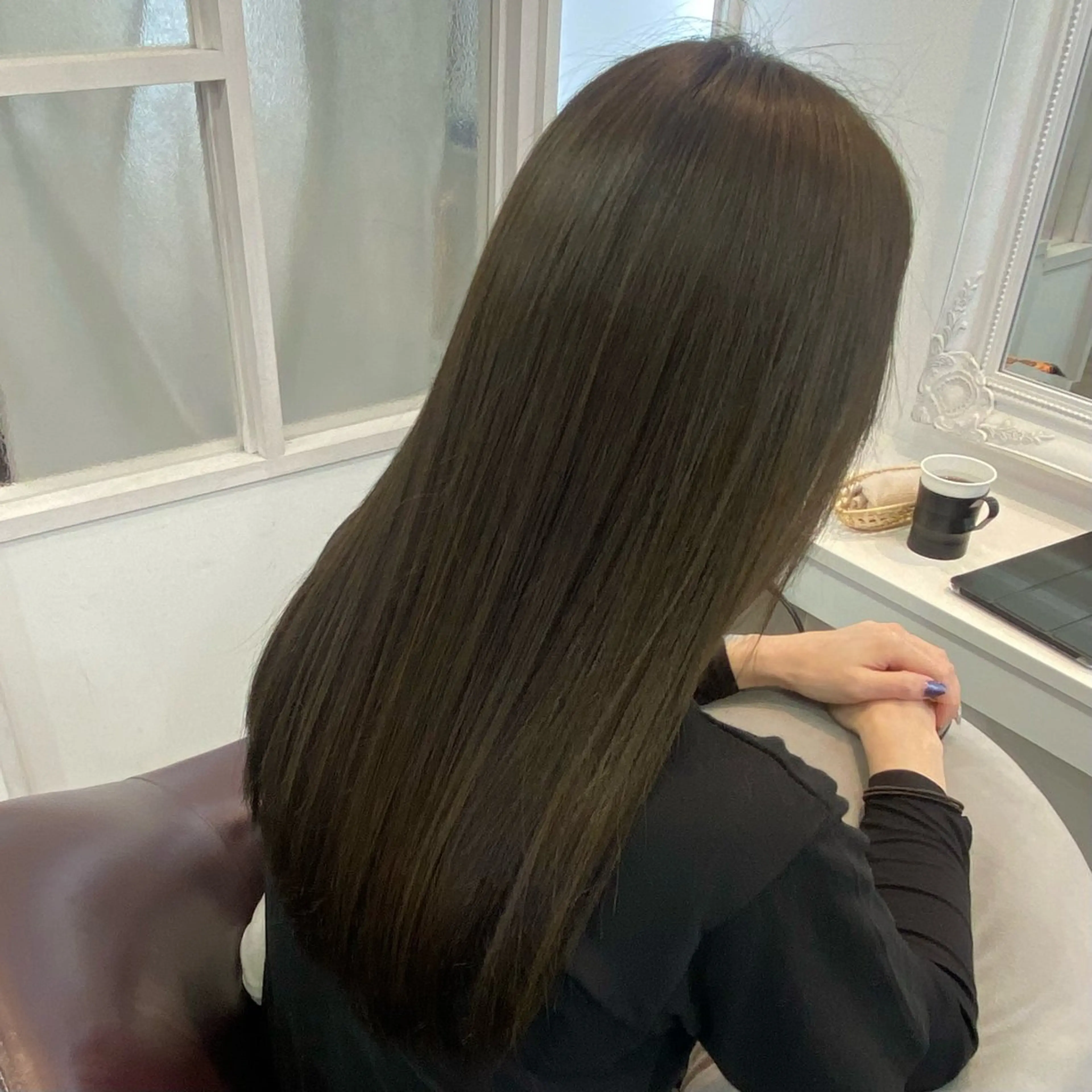 ロング カラー 透明感カラー グレージュ オリーブグレージュ オリーブグレー ヘアカラー 山口 沙織 /大森🪞🎀のヘアスタイル