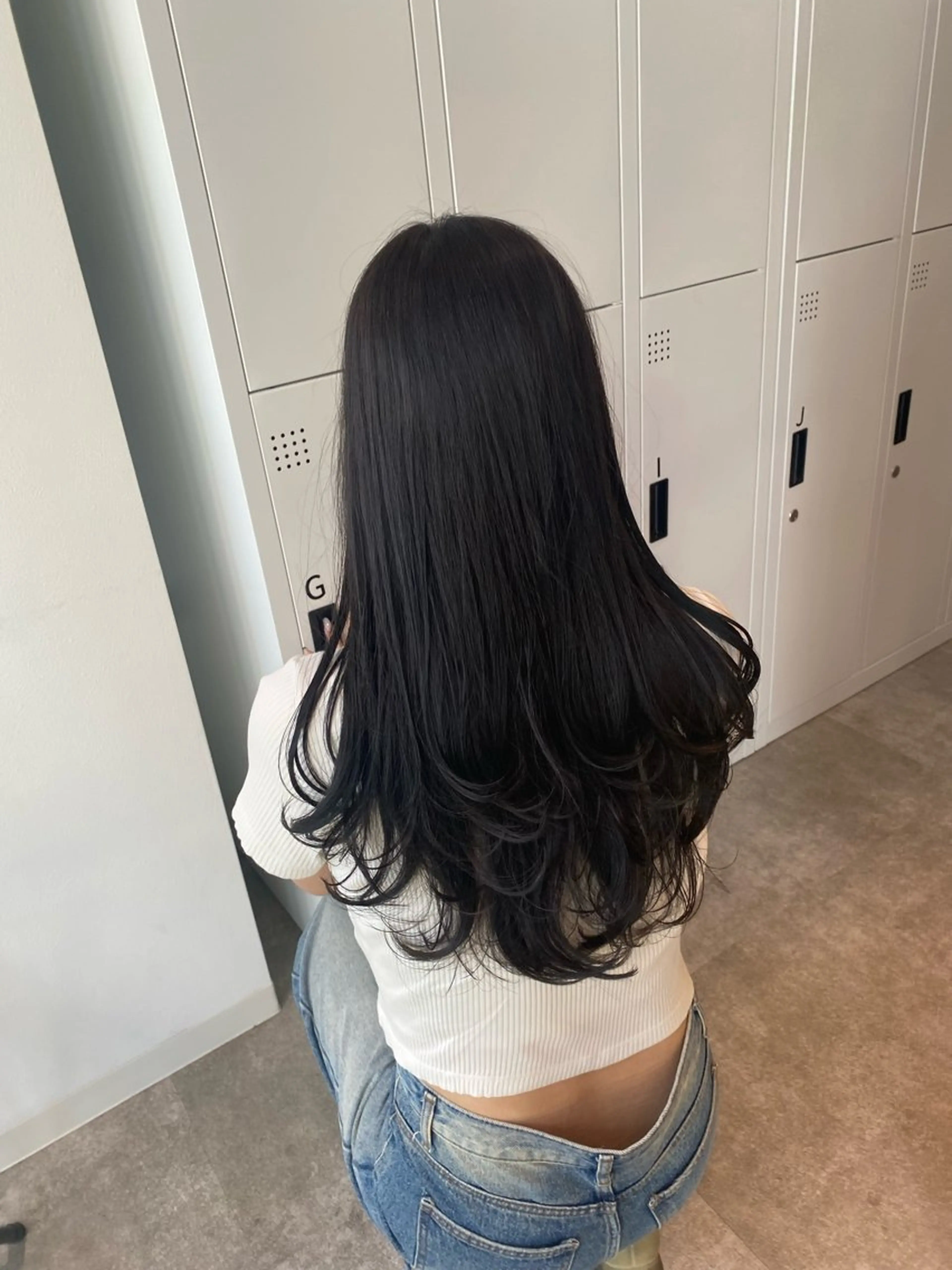 ロング カラー ロングレイヤー レイヤーカット ロング オスズ 🎀´-のヘアスタイル