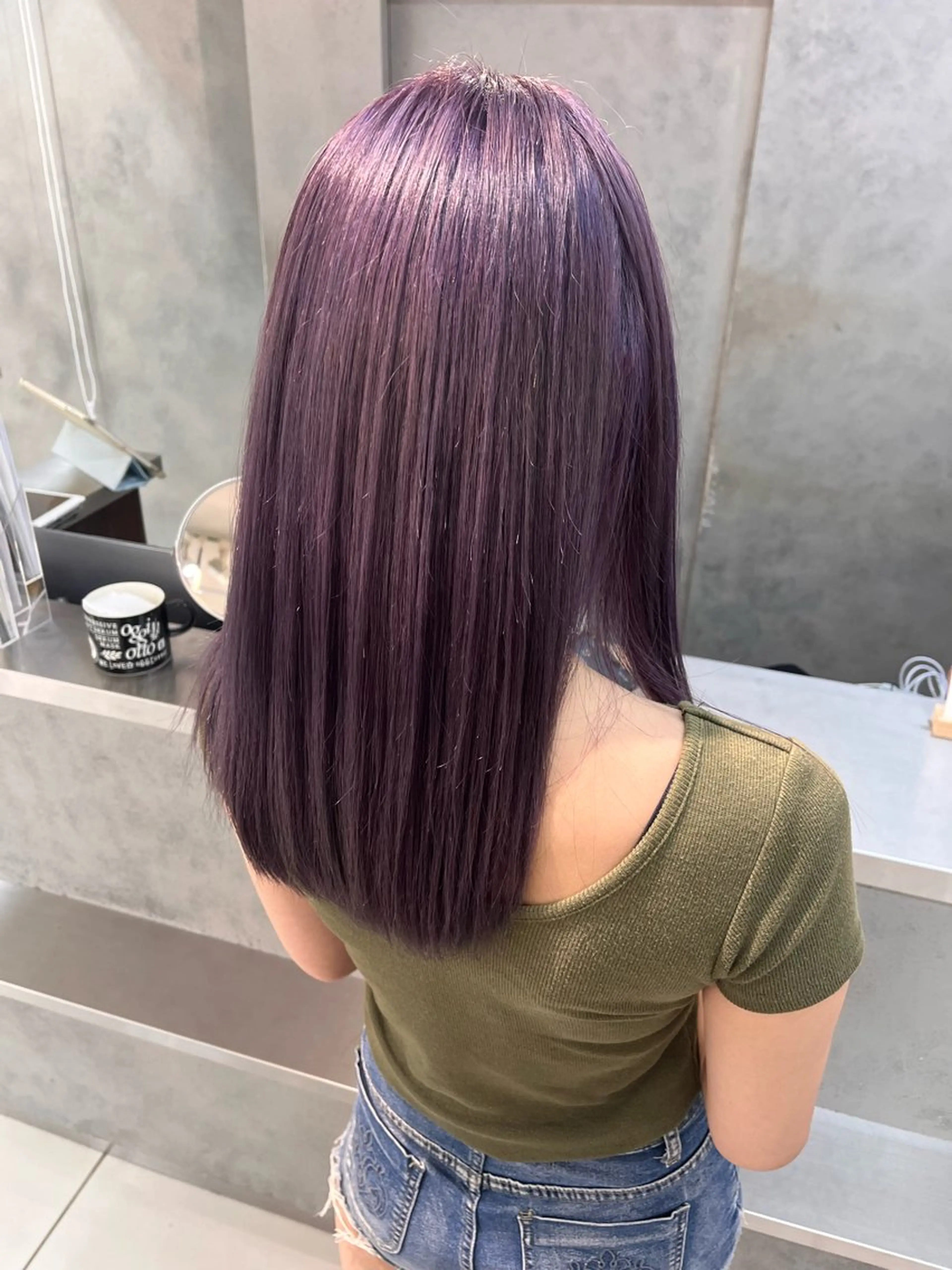 ミディアム ヘアカラー トリートメント 💫ハイトーンボブ/ HARU💫のヘアスタイル