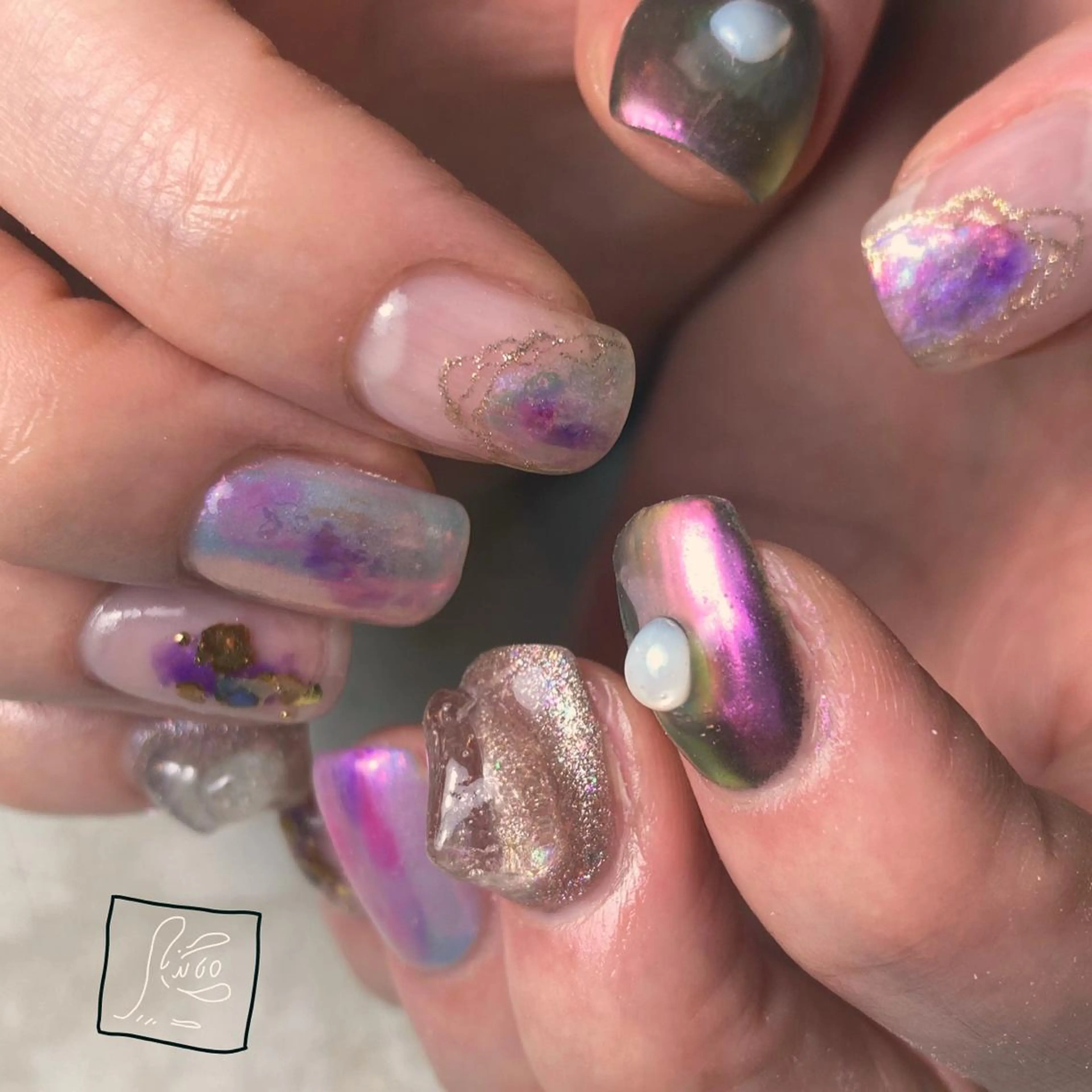 ネイル アートネイル クリアネイル ニュアンスネイル ワンカラーネイル ハンドネイル hamaguchi licoのネイルデザイン
