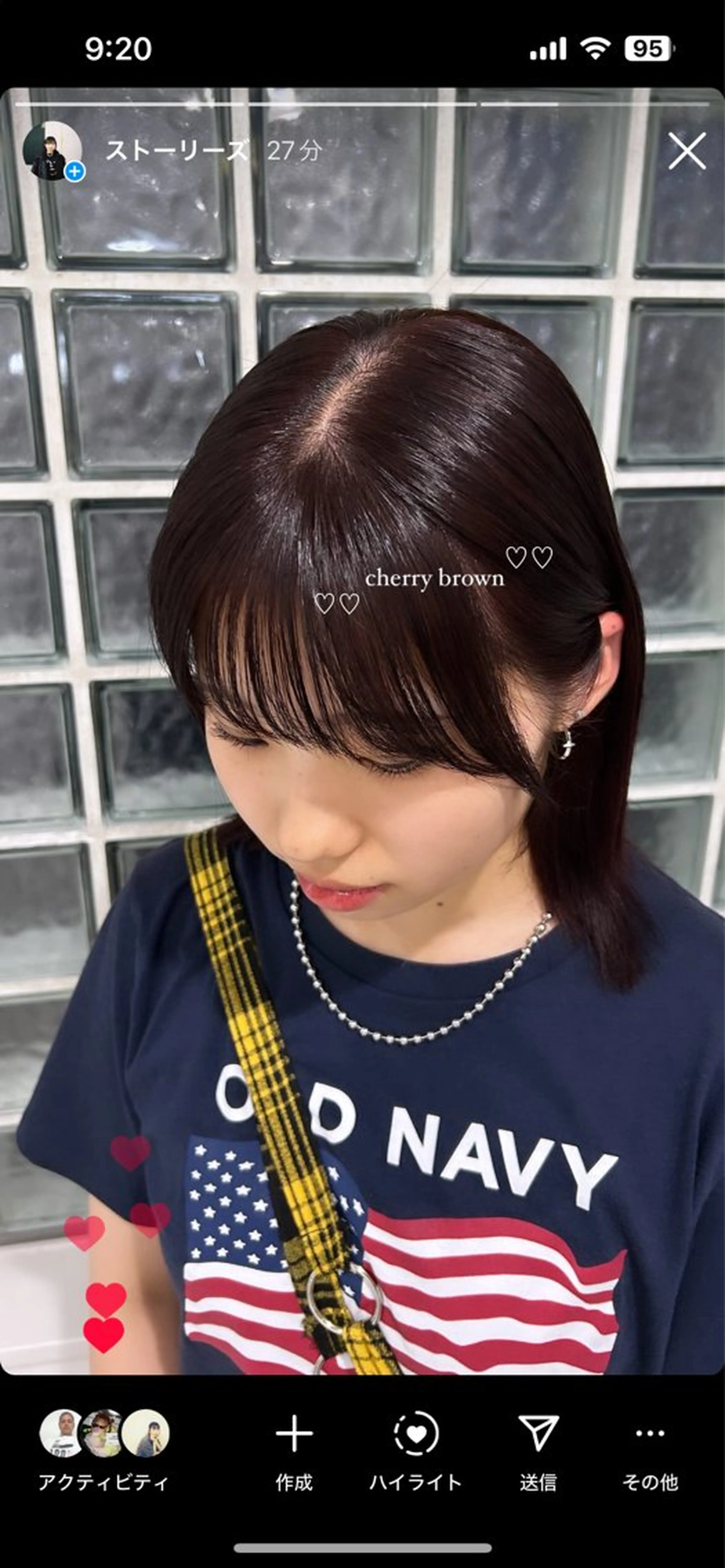 セミロング カラー 愛結 暖色カラー🎀🩰のヘアスタイル