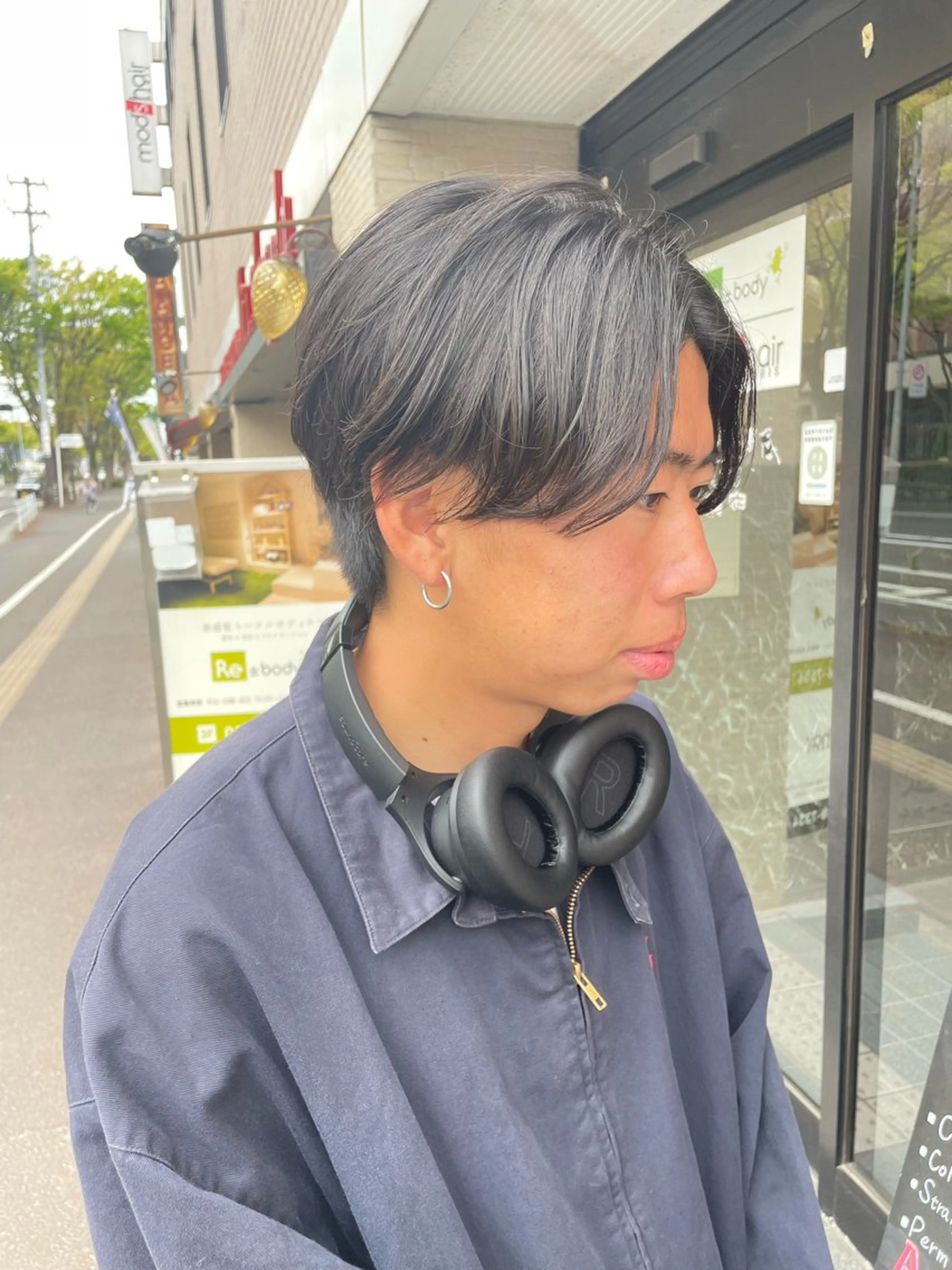 メンズ メンズブリーチ 酸性ストレート カット 縮毛矯正 長町/酸性ストレート /曲がる縮毛矯正のヘアスタイル