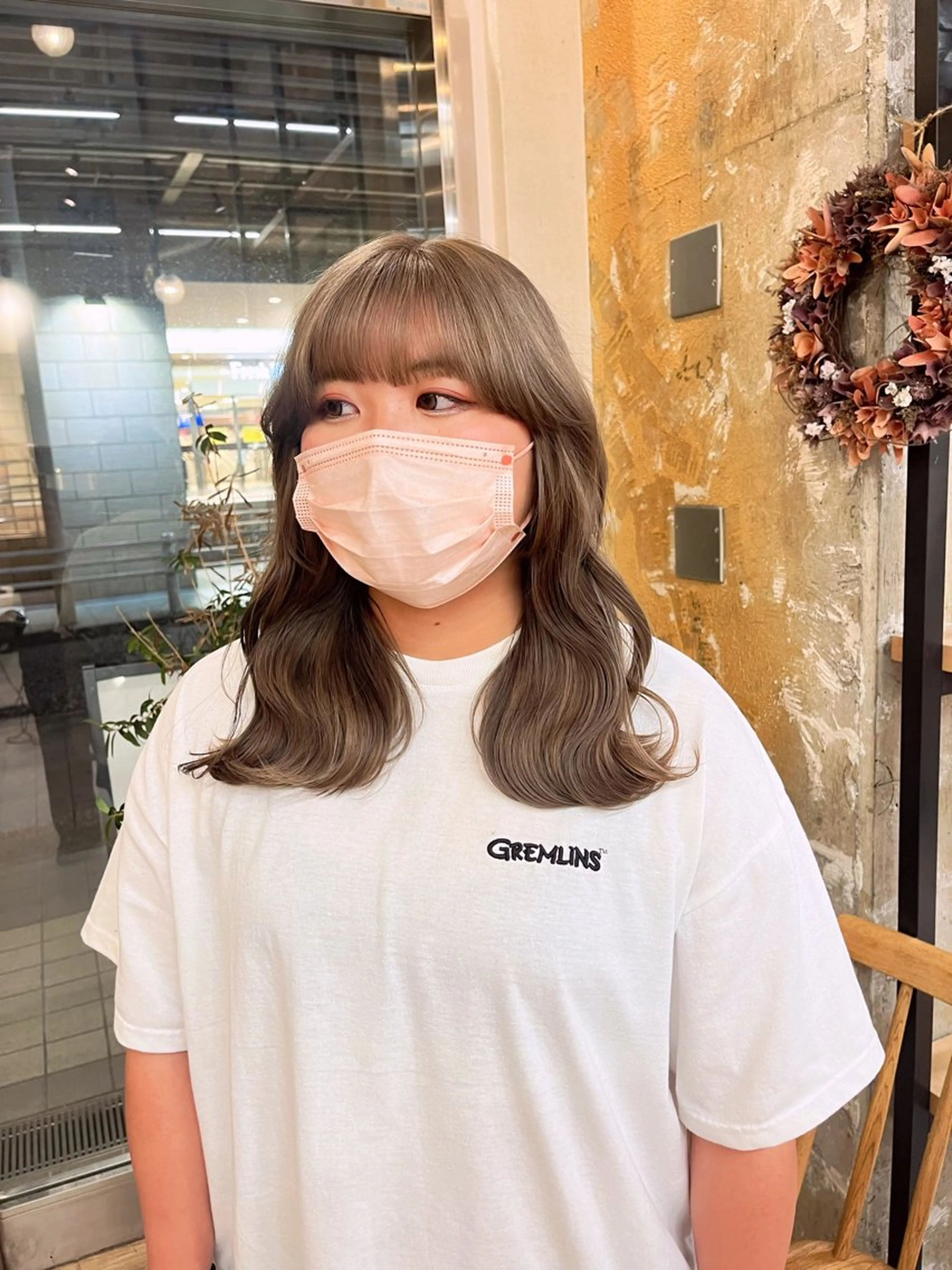 カラー ニュアンスパーマ 曲がる縮毛矯正　爲石のヘアスタイル