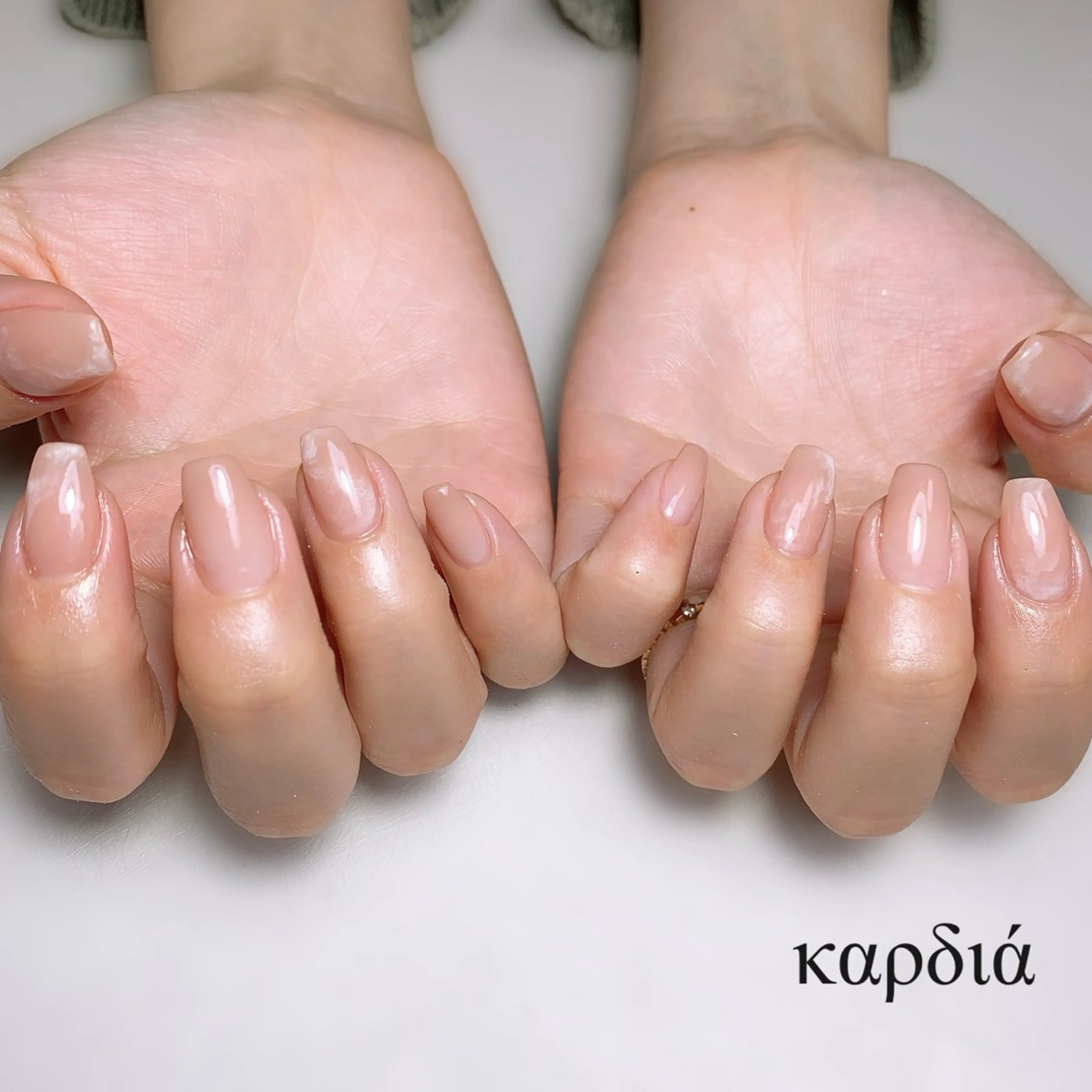 ネイル ハンドネイル καρδιά -ｶﾙﾃﾞｨｱ-のネイルデザイン