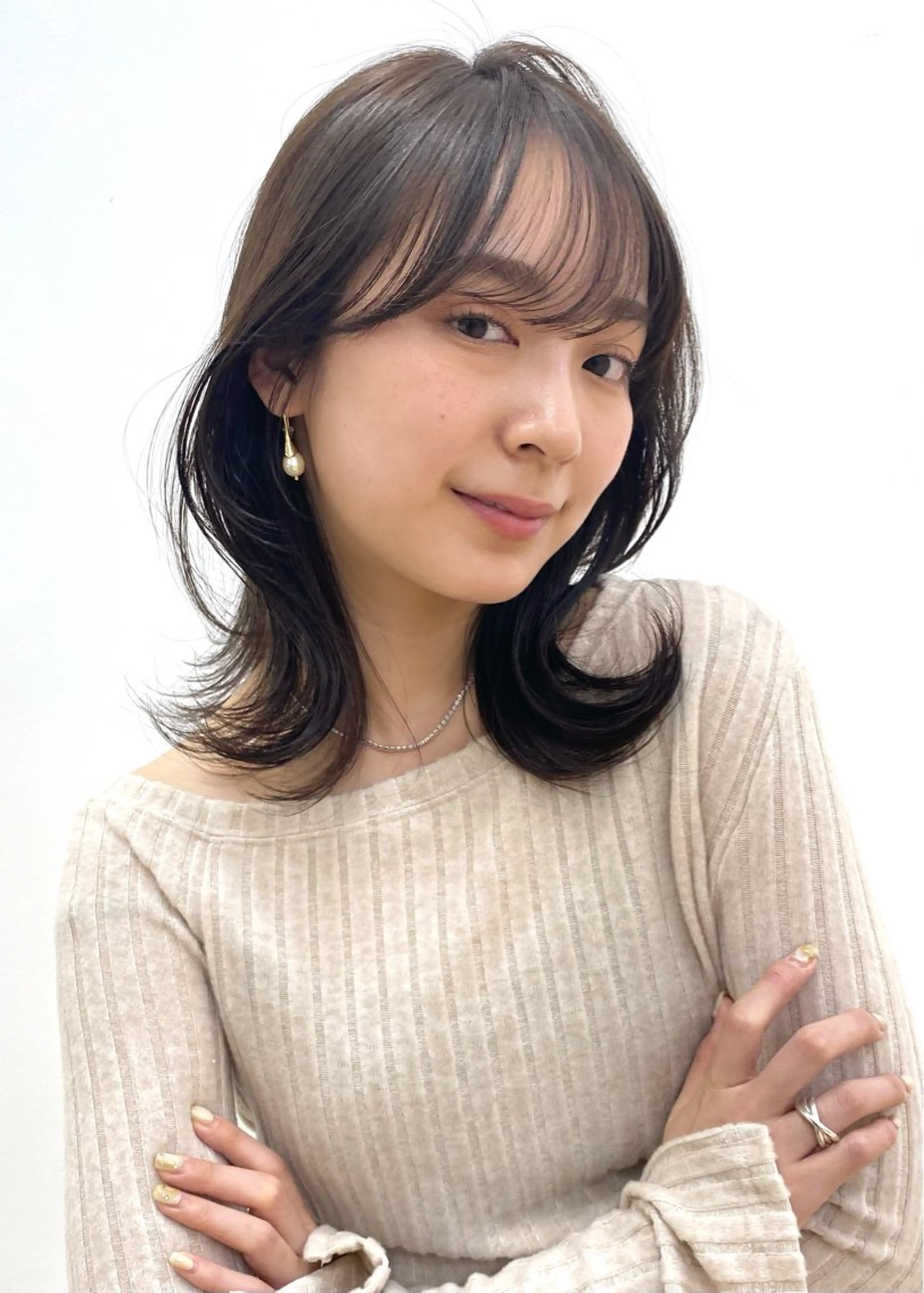 ミディアム ミディアムレイヤー チョコレートブラウン レイヤーカット Roi【ロイ】所属・マンツーマン施術🩶 𝓚𝓪𝓲𝓽𝓸のヘアスタイル