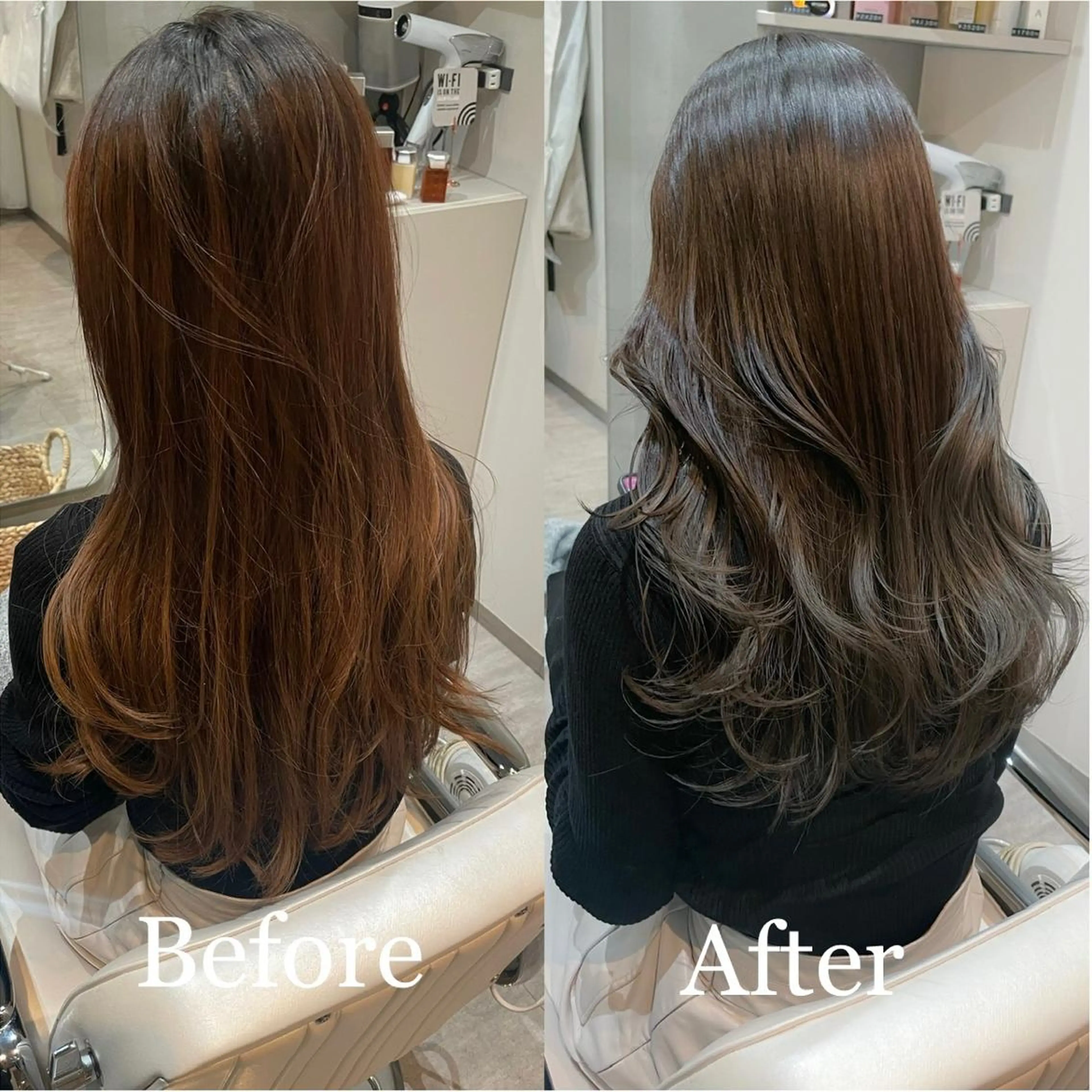 ロング 韓国風ヘア レイヤーカット LOMA🇰🇷 銀座のヘアスタイル