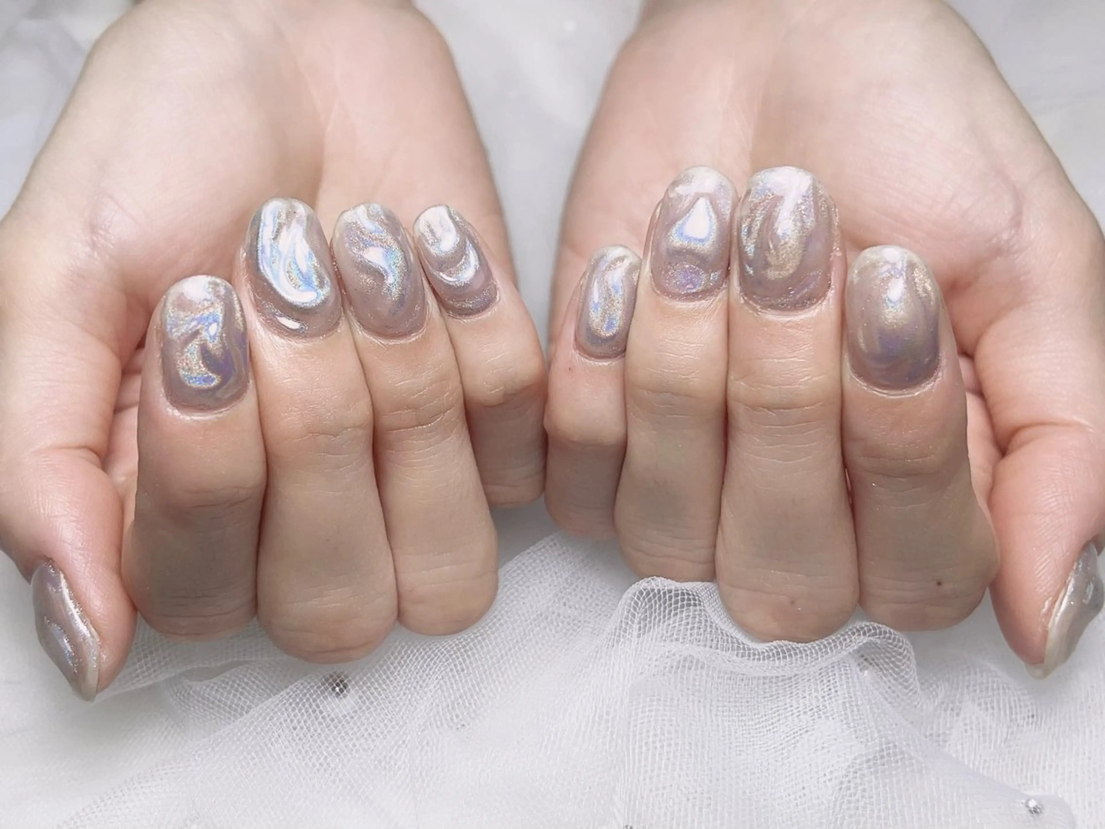 ネイル オーロラネイル ニュアンスネイル Rs nail 新宿西口のネイルデザイン