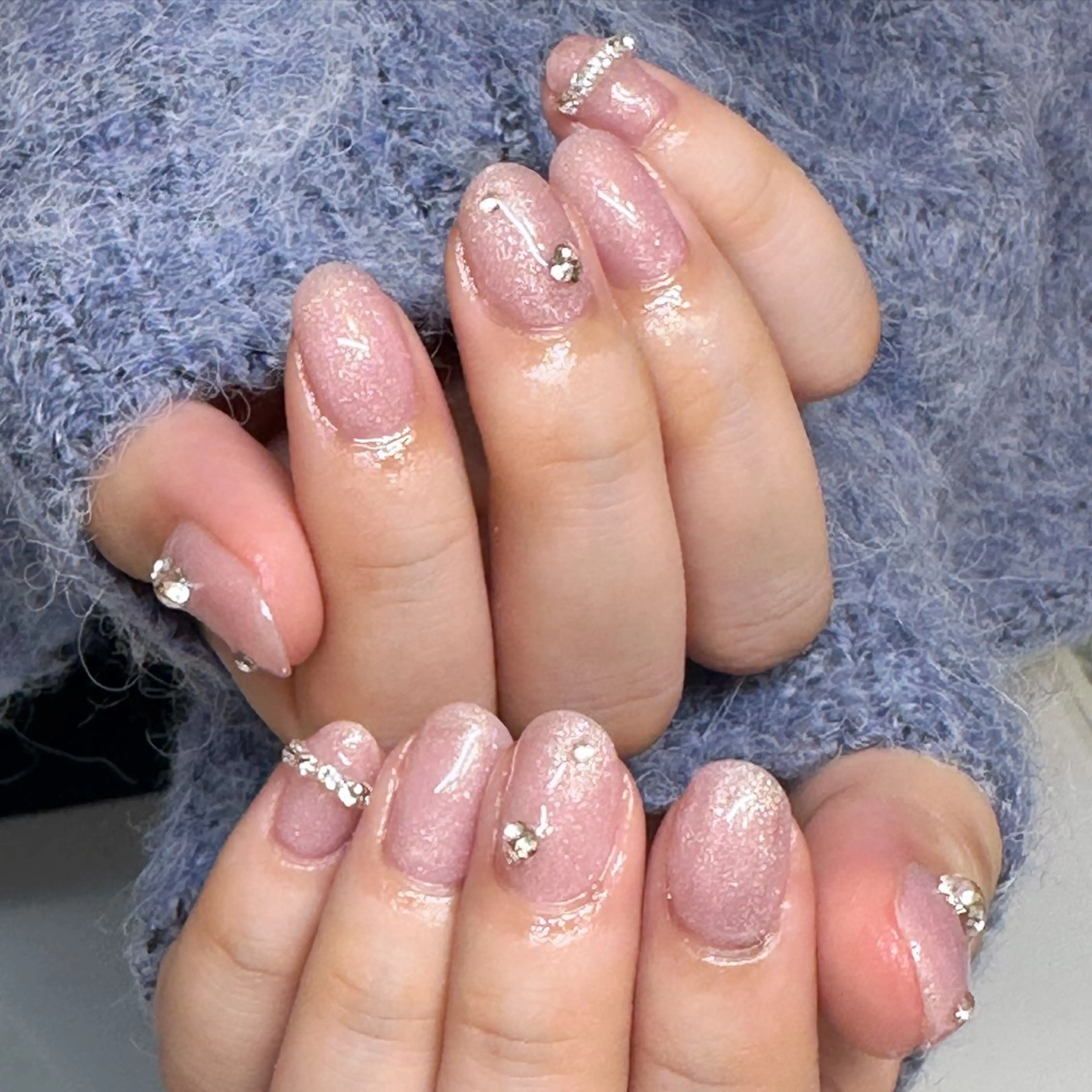 ネイル ジェルネイル キラキラネイル ラメ(グリッター) ワンカラーネイル ワンホンネイル Nyanco Nailのネイルデザイン