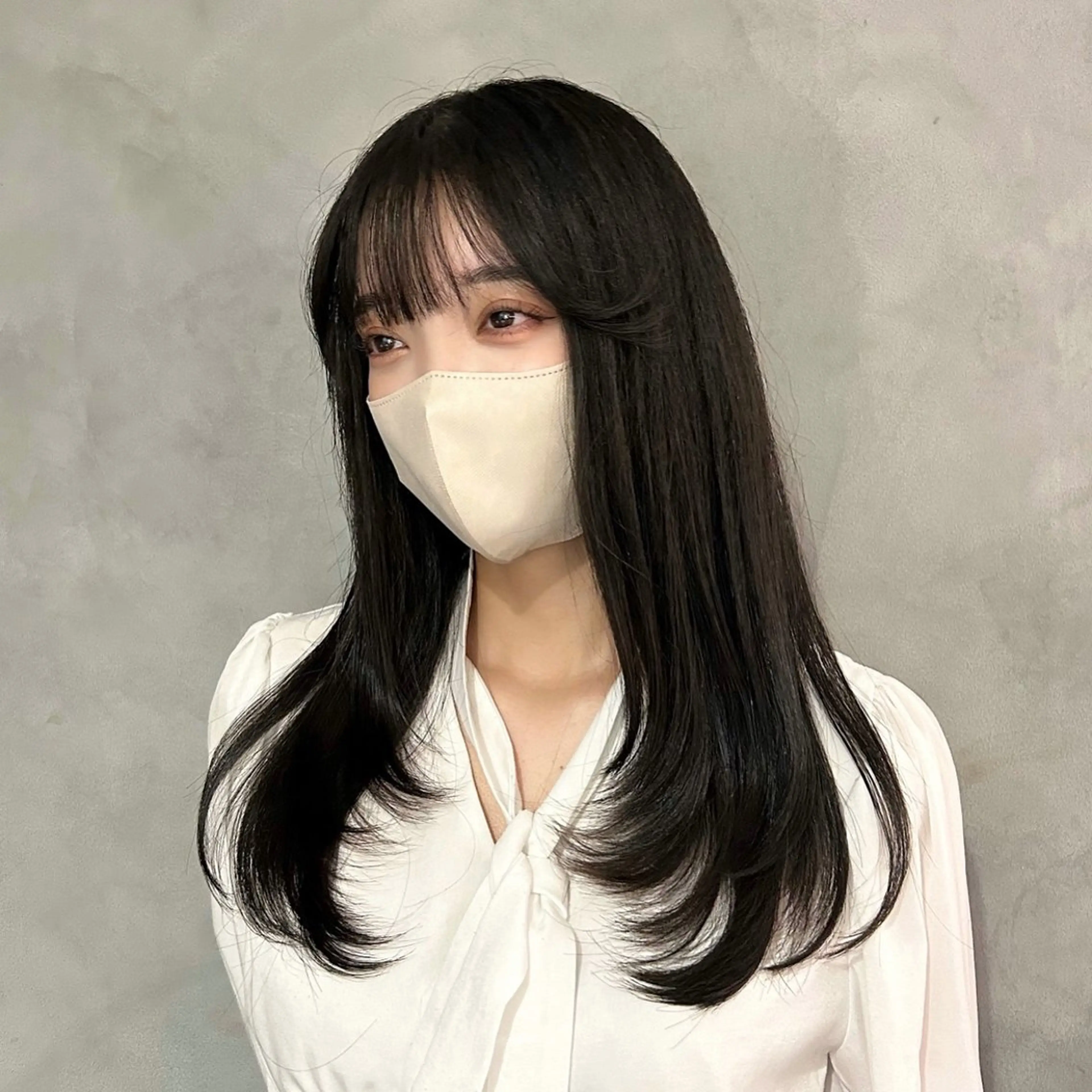 ロング ハイレイヤー レイヤーカット カット ヘアカラー トリートメント 谷 亜澄のヘアスタイル