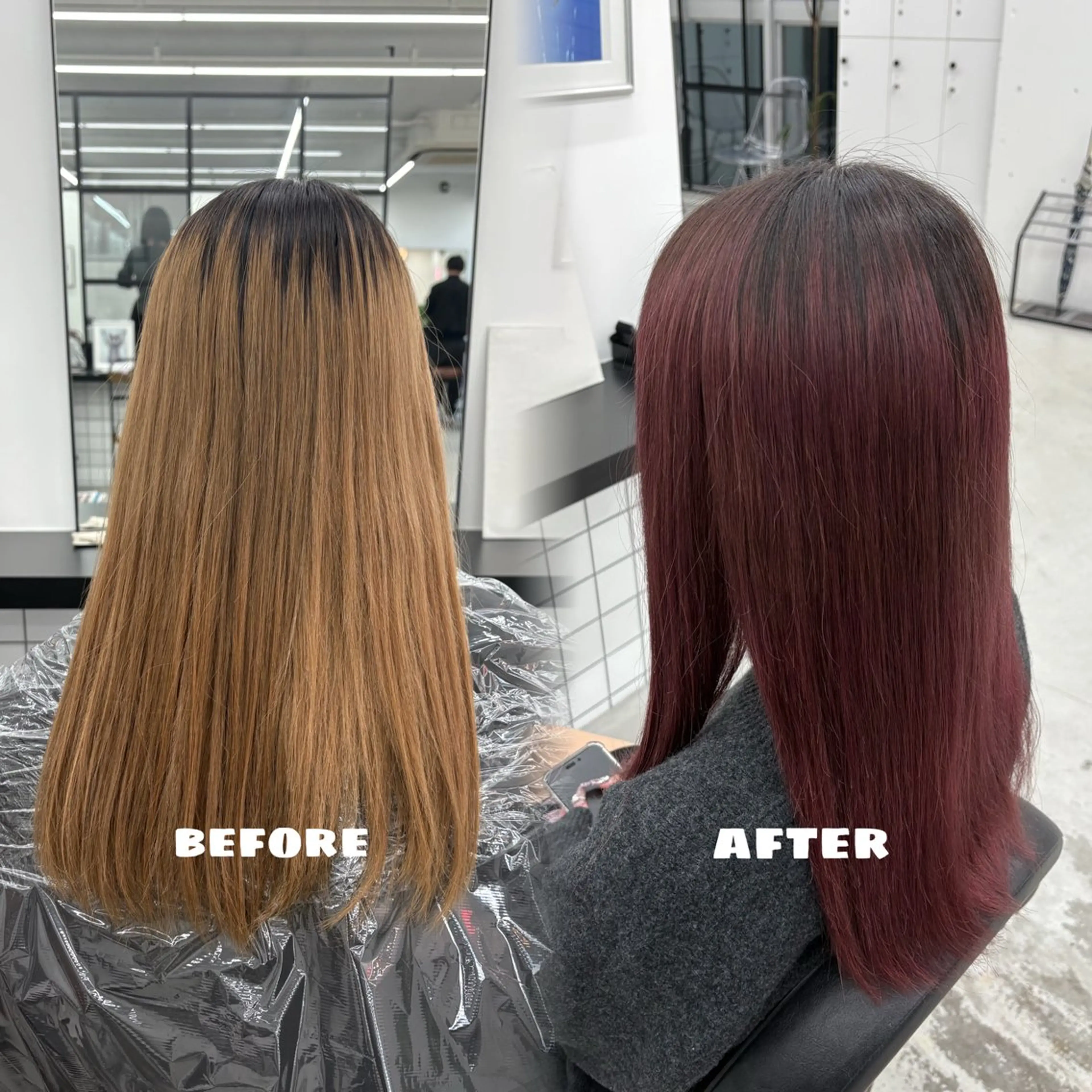 ロング カラー ブリーチ ピンクカラー レッドカラー ヘアカラー トリートメント 🌟ゆりあ🌟 JILLSTUDIOのヘアスタイル