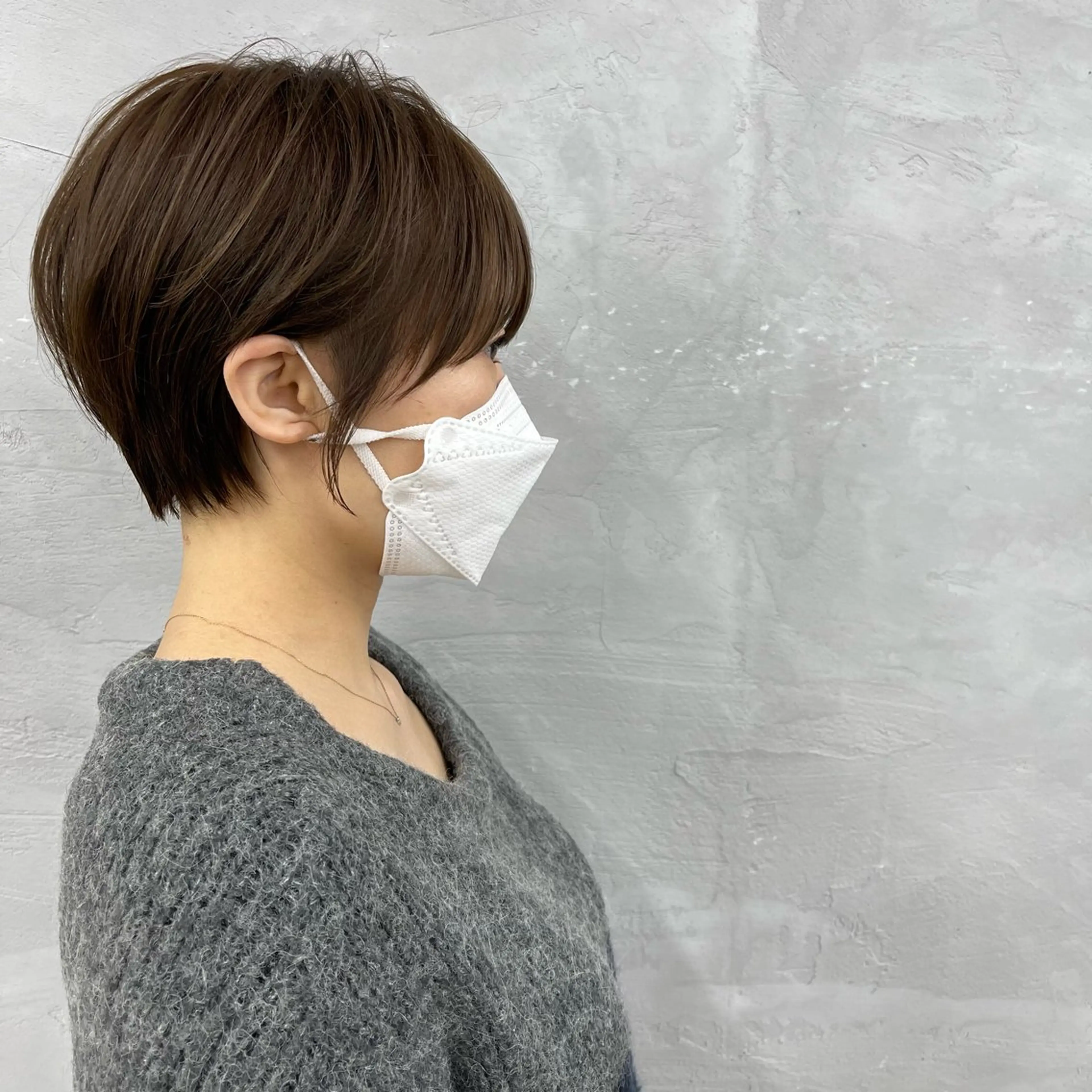 ショート カラー ベージュカラー ブラウンカラー ブラウンベージュ ショートヘア カット ヘアカラー トリートメント 田畑 智規のヘアスタイル