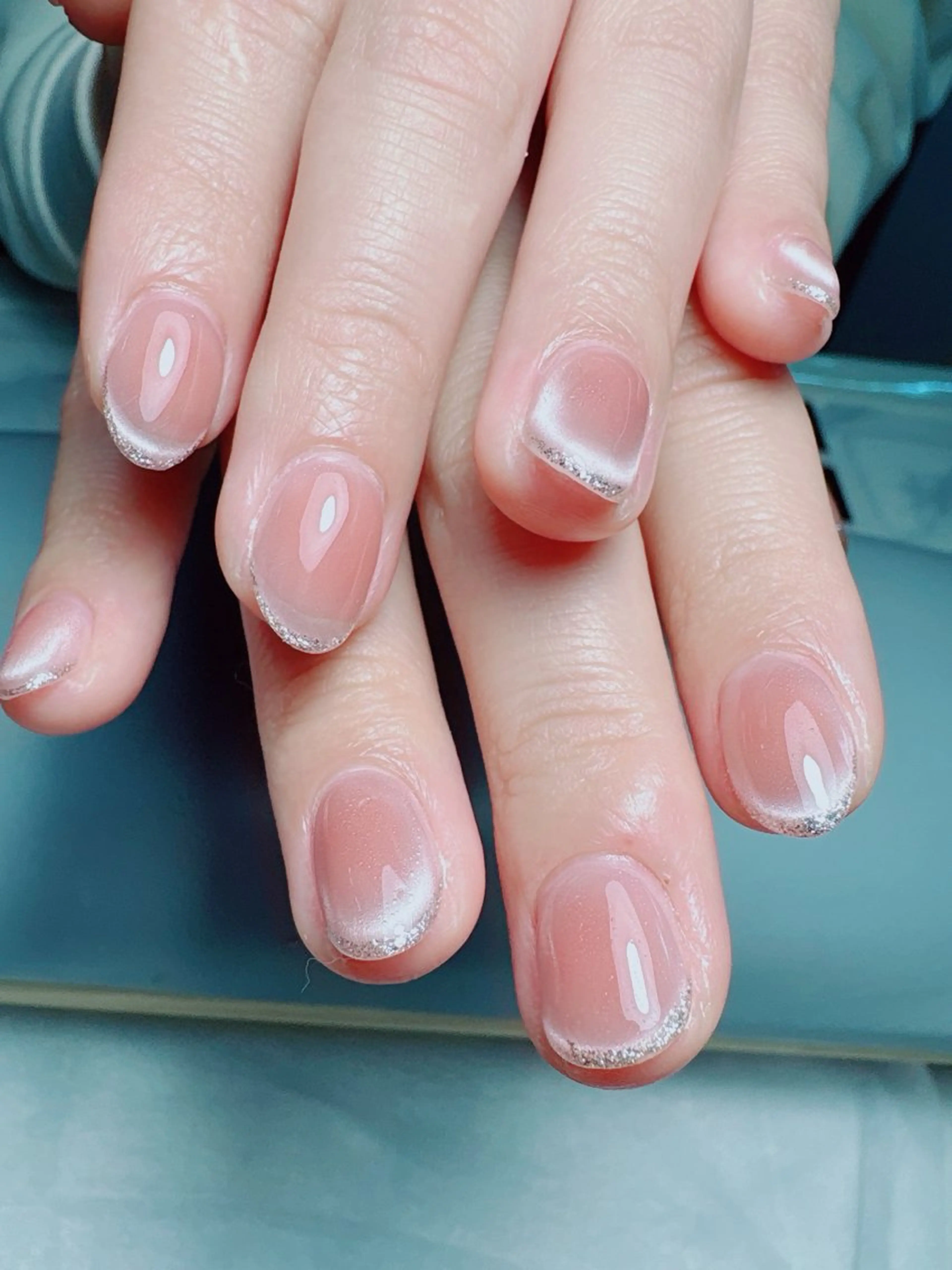 ネイル チークネイル フレンチネイル 韓国ネイル マグネットネイル ニュアンスネイル ハンドネイル Yuxi Beauty salon 【ユーシィー ビューティ サロン】所属・ユーシーネイルサロン 池田公園店のネイルデザイン