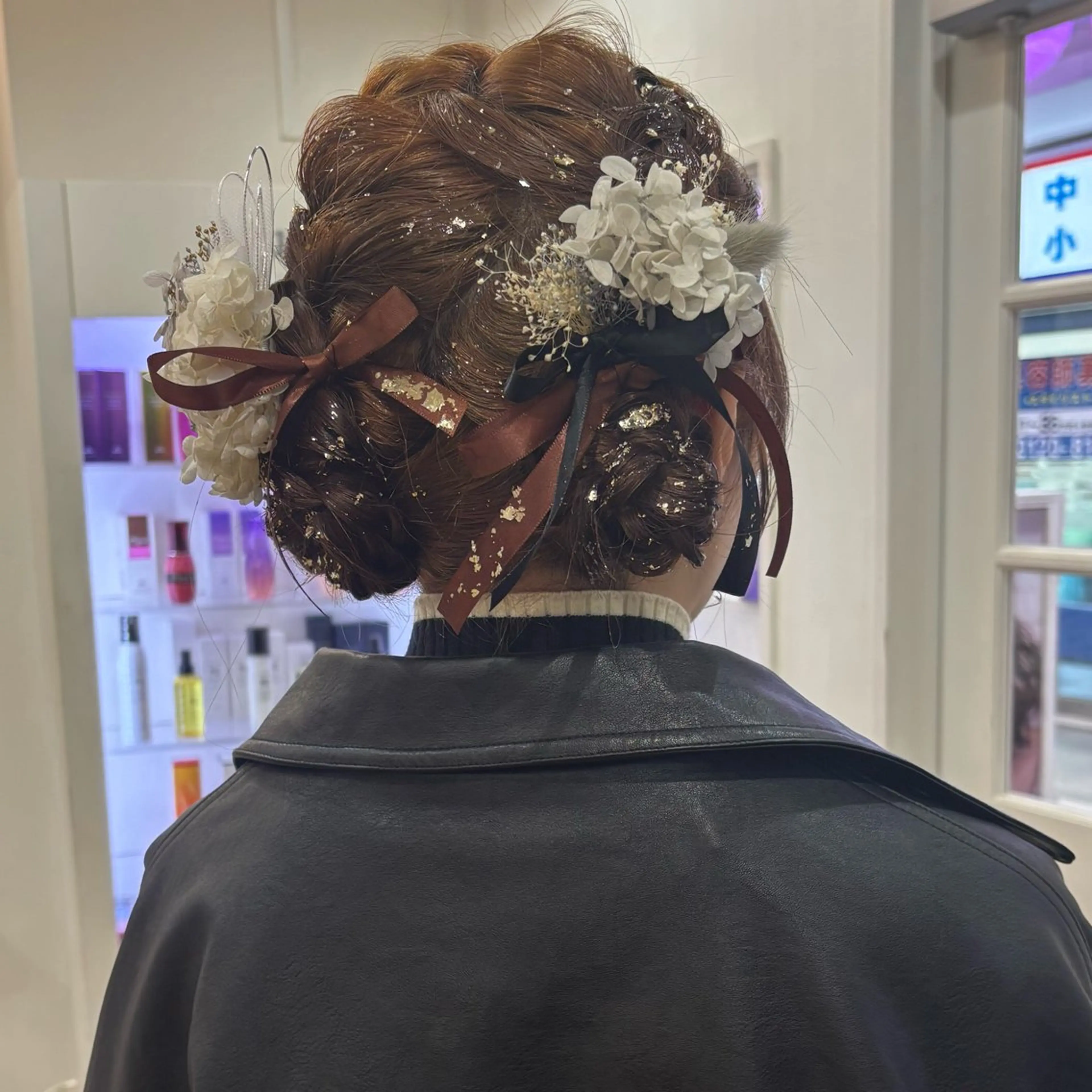 セミロング ヘアアレンジ 成人式 カットモデル募集中 👗青木静香のヘアスタイル