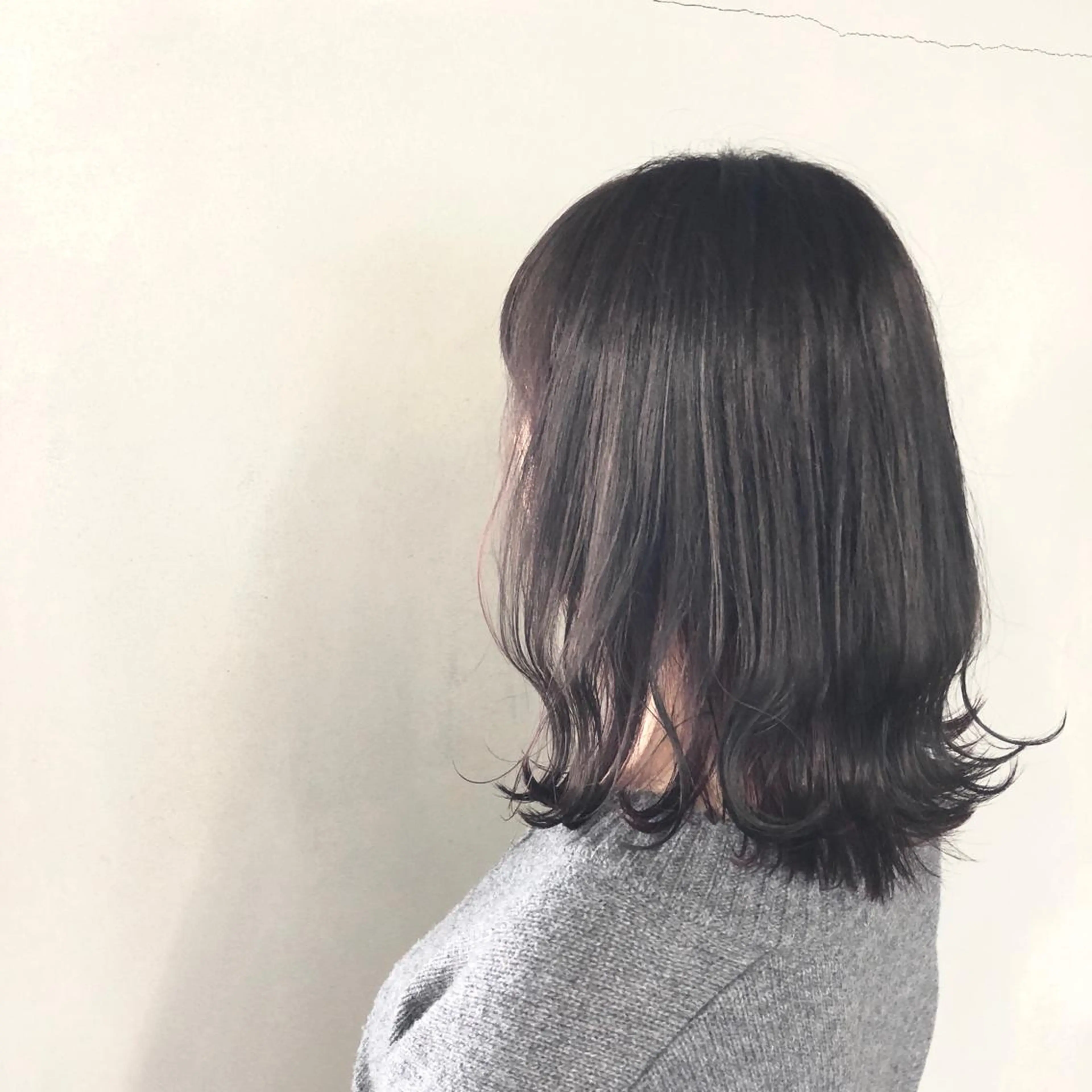 ミディアム カラー インナーカラー ラベンダーカラー カット ヘアカラー ボブ/ショート/ 白髪染め/メンズ葛西のヘアスタイル