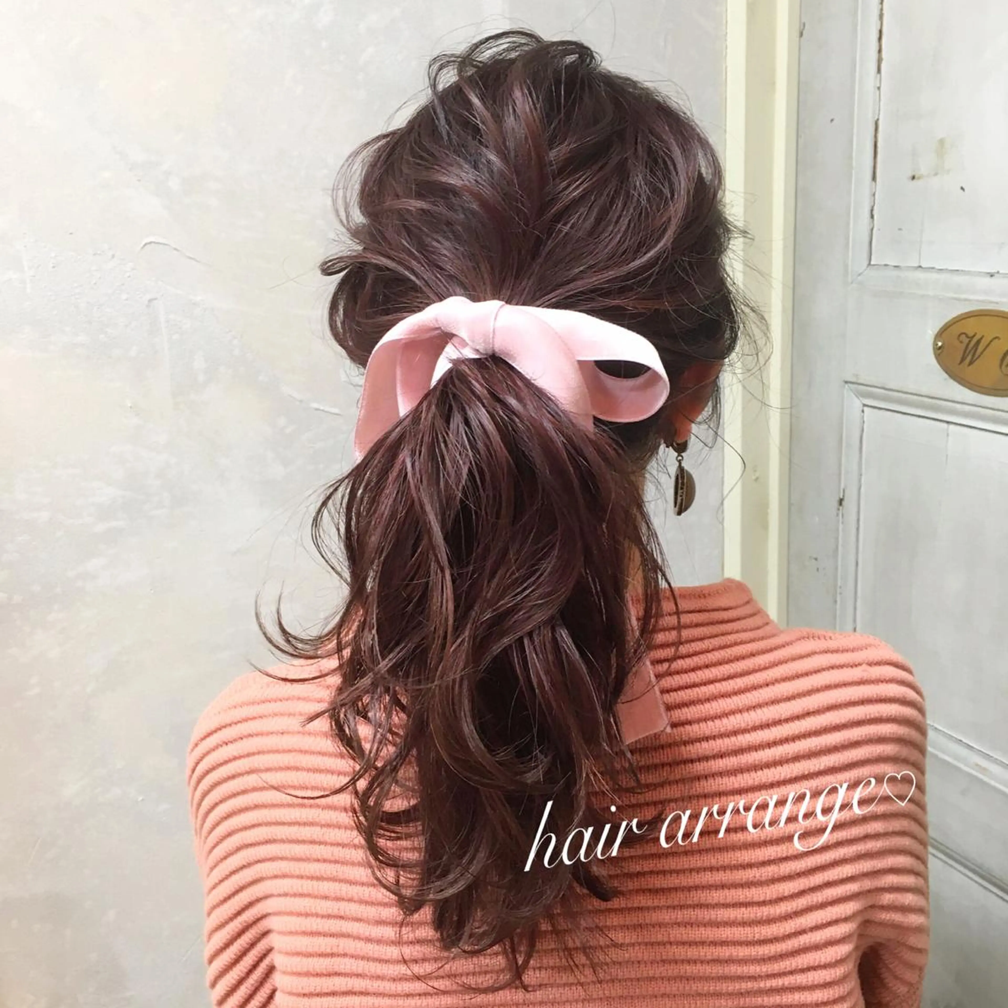 セミロング カラー ヘアアレンジ ブリーチ ピンクカラー シルバー autre所属・大久保 ひでなりのヘアスタイル