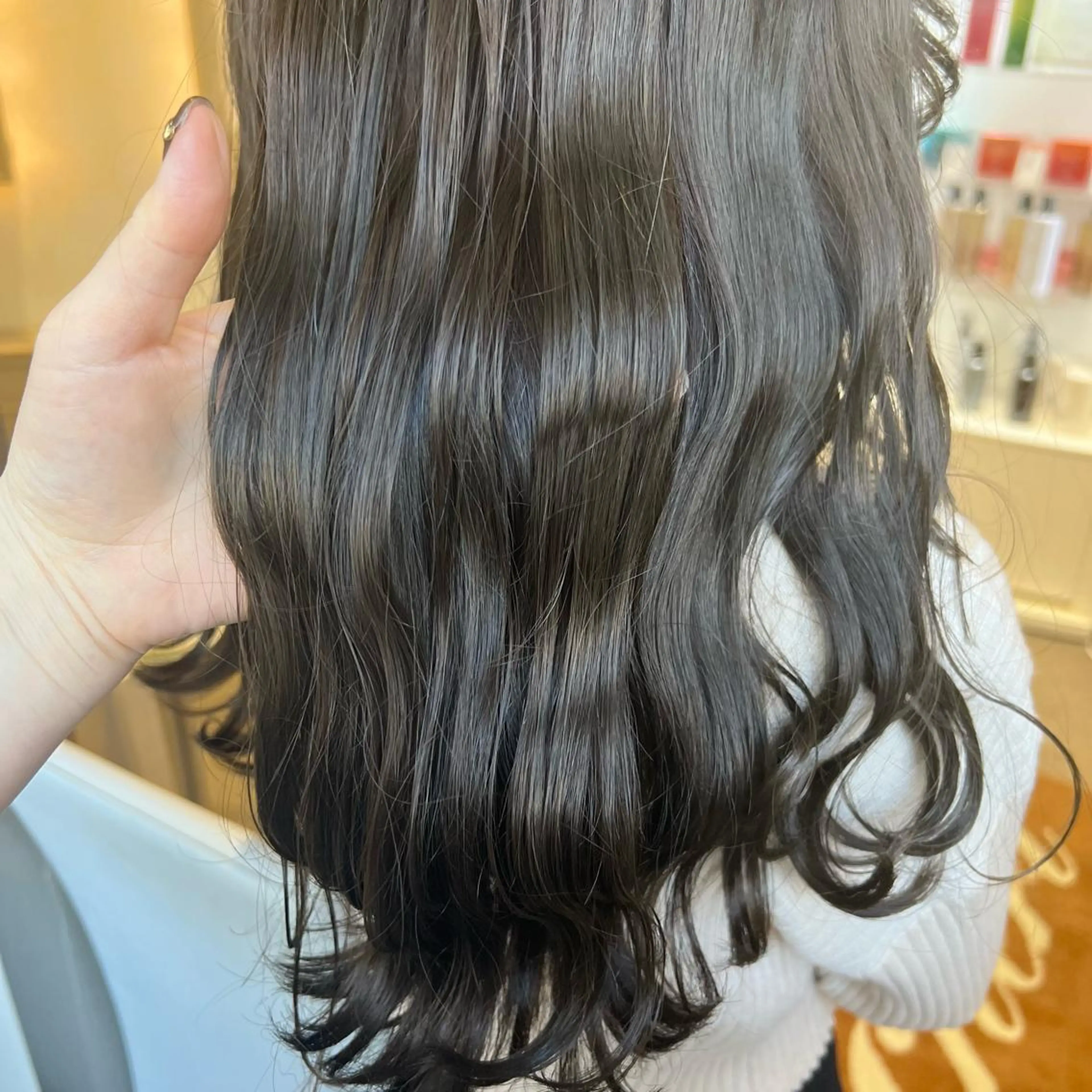 ロング カラー オリーブカラー SALOWIN川崎WEST店所属・🌷川崎/アレンジ/ 暖色ボブ/コトネ🌷のヘアスタイル