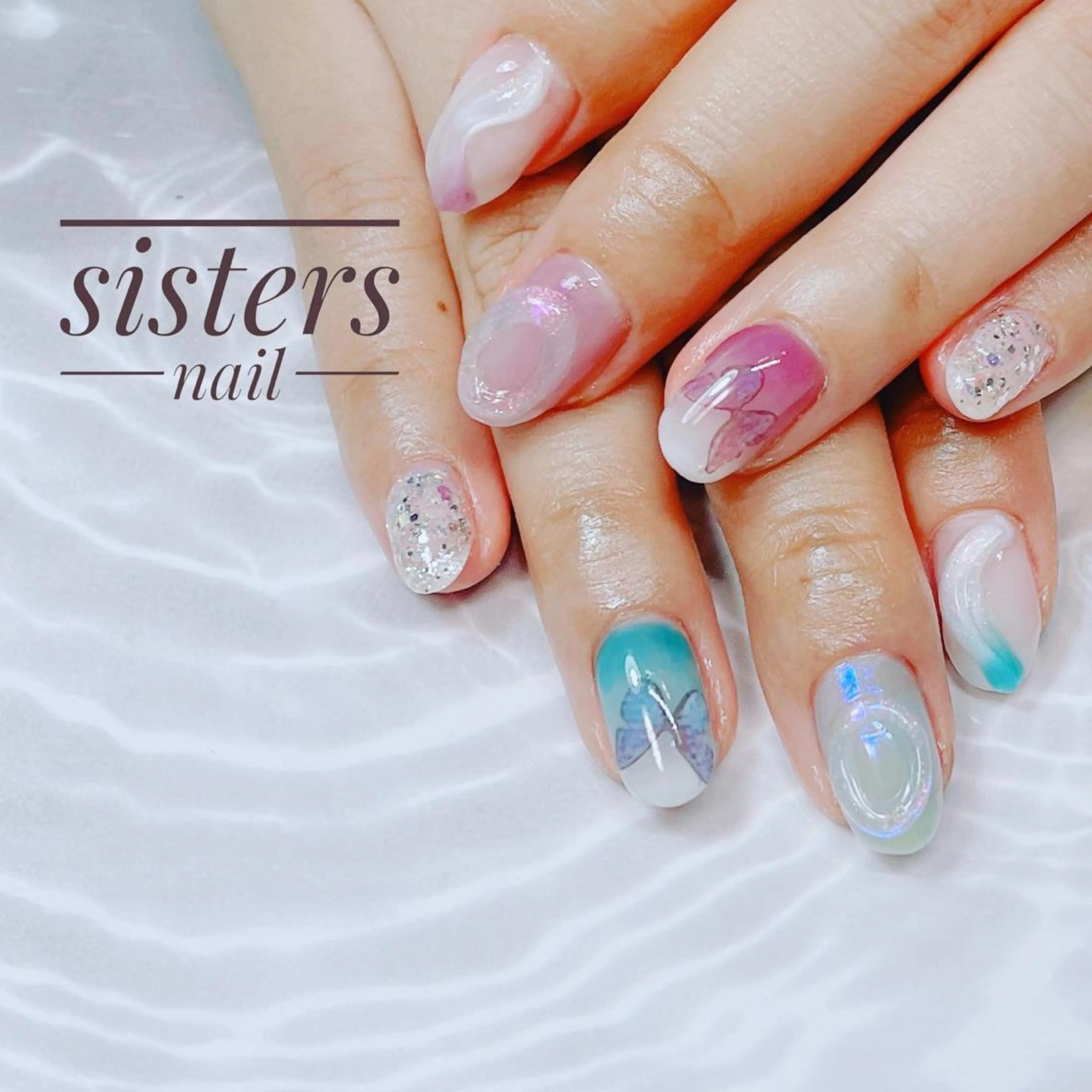 ネイル アートネイル 韓国ネイル ニュアンスネイル ハンドネイル ハンドケア sisters nail.fのネイルデザイン