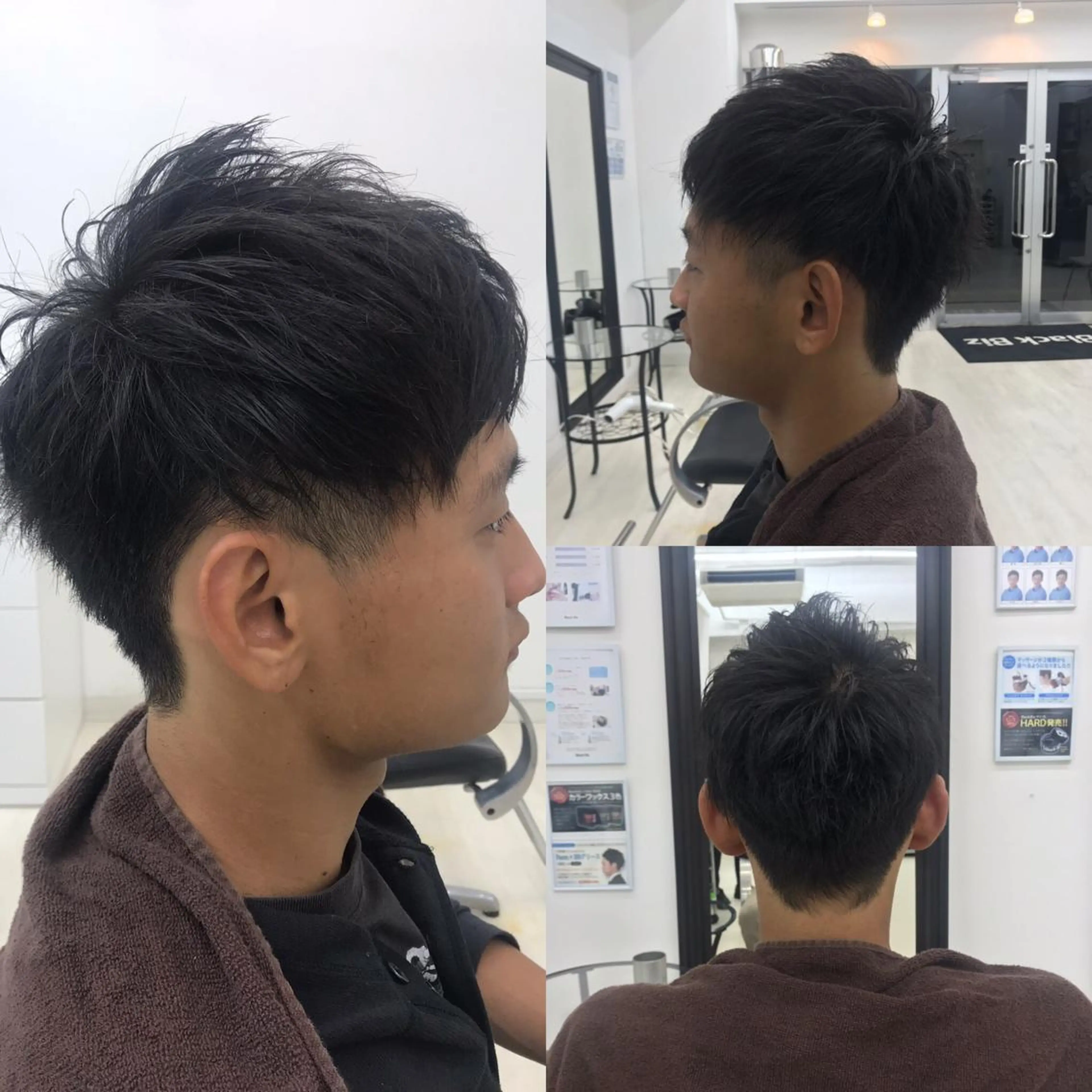 ショート メンズ ショートレイヤー 刈り上げ レイヤーカット ショートヘア カット 〒hair snick （ヘアースニック）所属・吉原 頌平のヘアスタイル