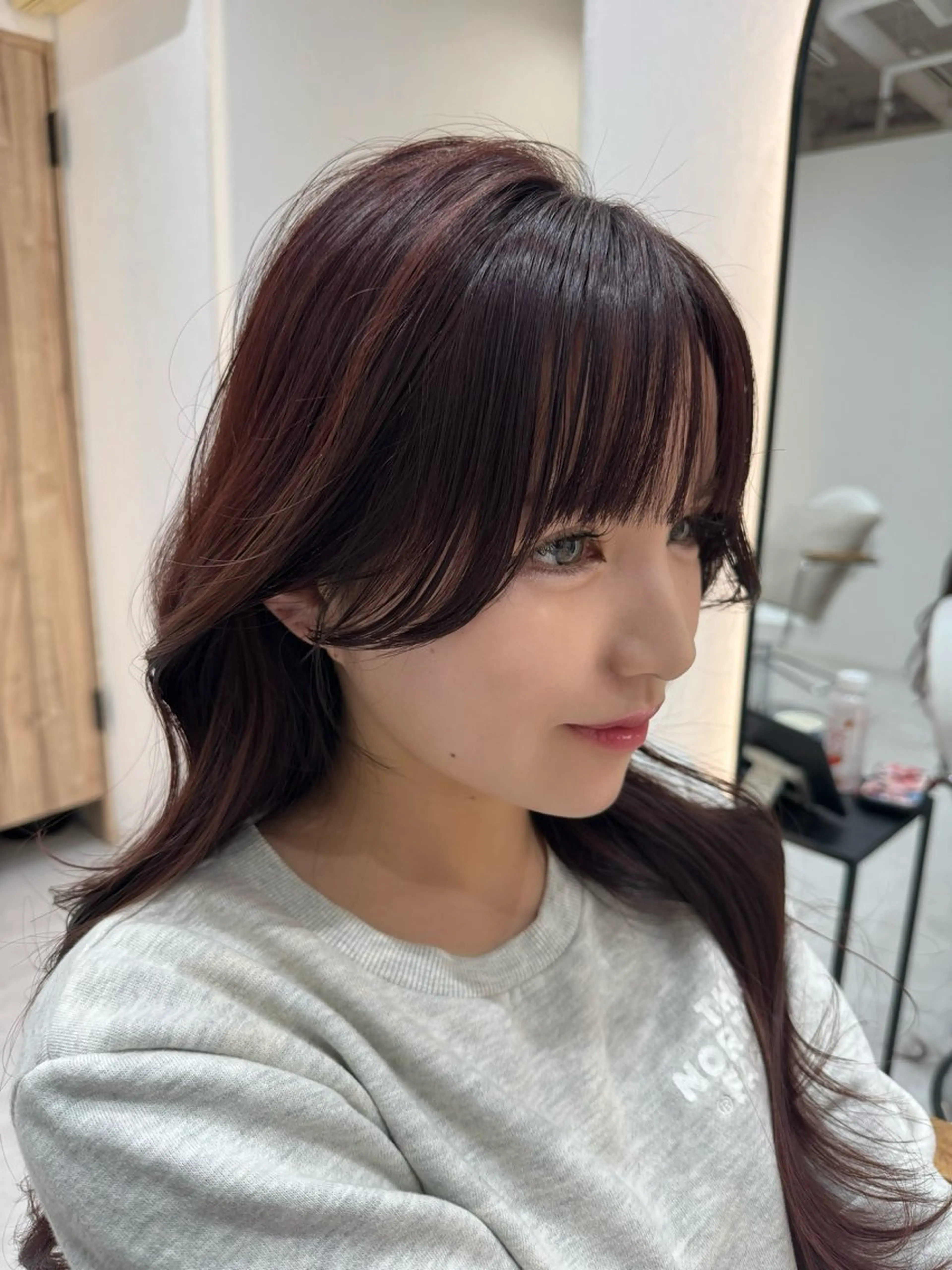 ロング カット ヘアカラー 韓国ヘア🩶侑矢 艶髪透明感/福岡のヘアスタイル
