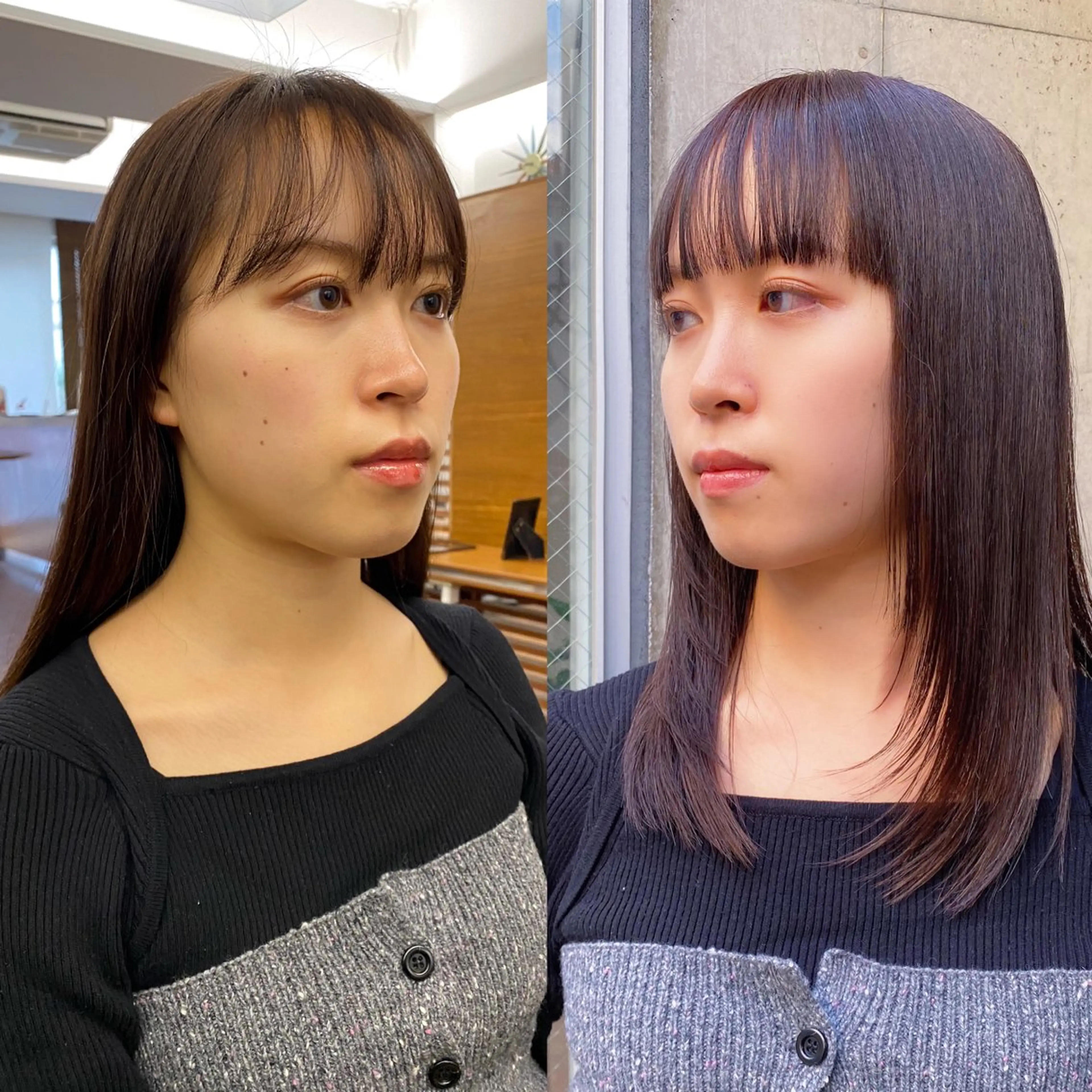 ミディアム カラー ブラウンカラー ラベンダーカラー ピンクカラー ピンクブラウン 顔まわりレイヤー カット ヘアカラー トリートメント Paddle所属・似合わせレイヤー/ レイヤーパーマ/高倉のヘアスタイル