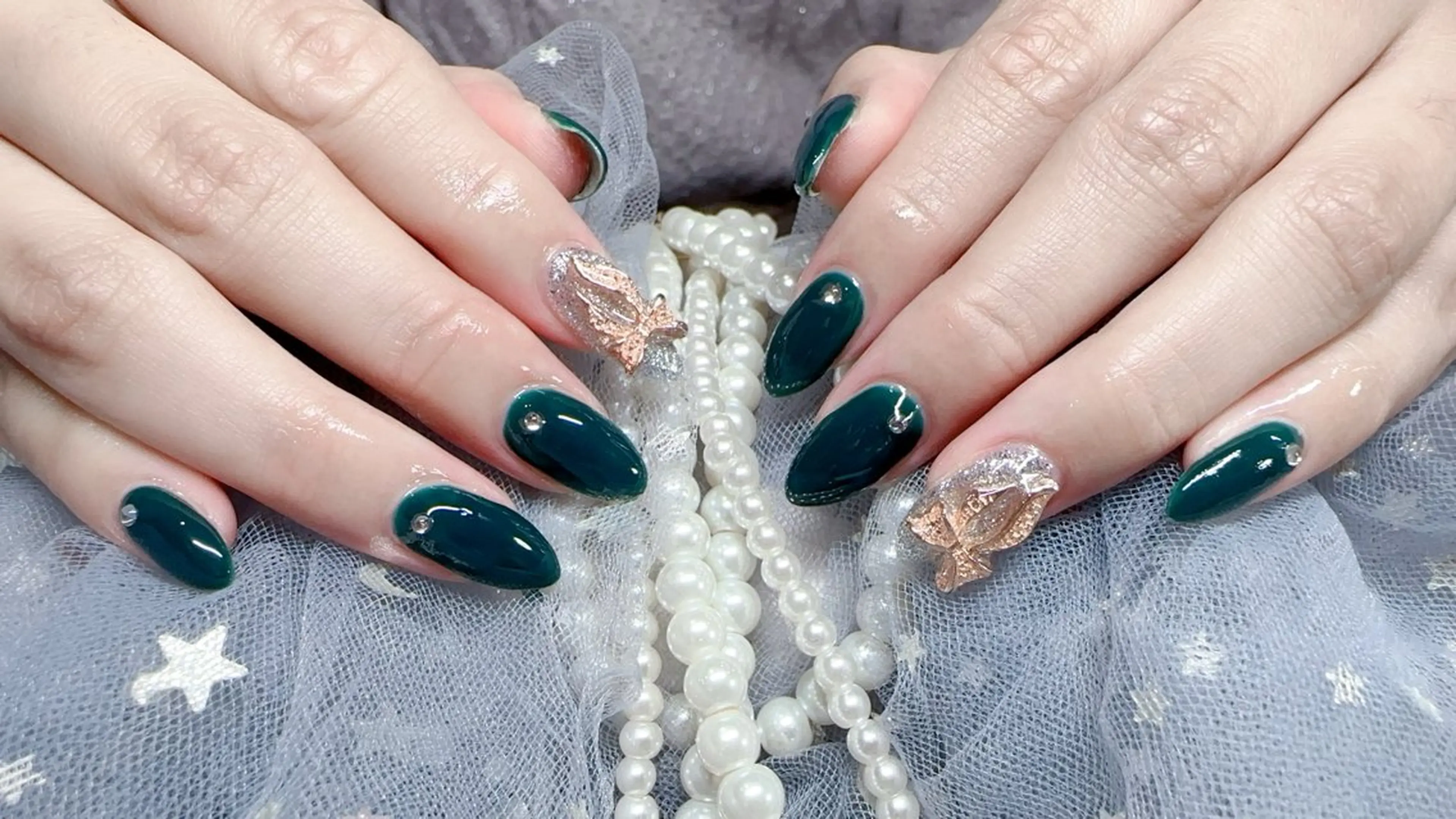 ネイル 持ち込み リボン ハンドネイル Nail Salon J.Cのネイルデザイン