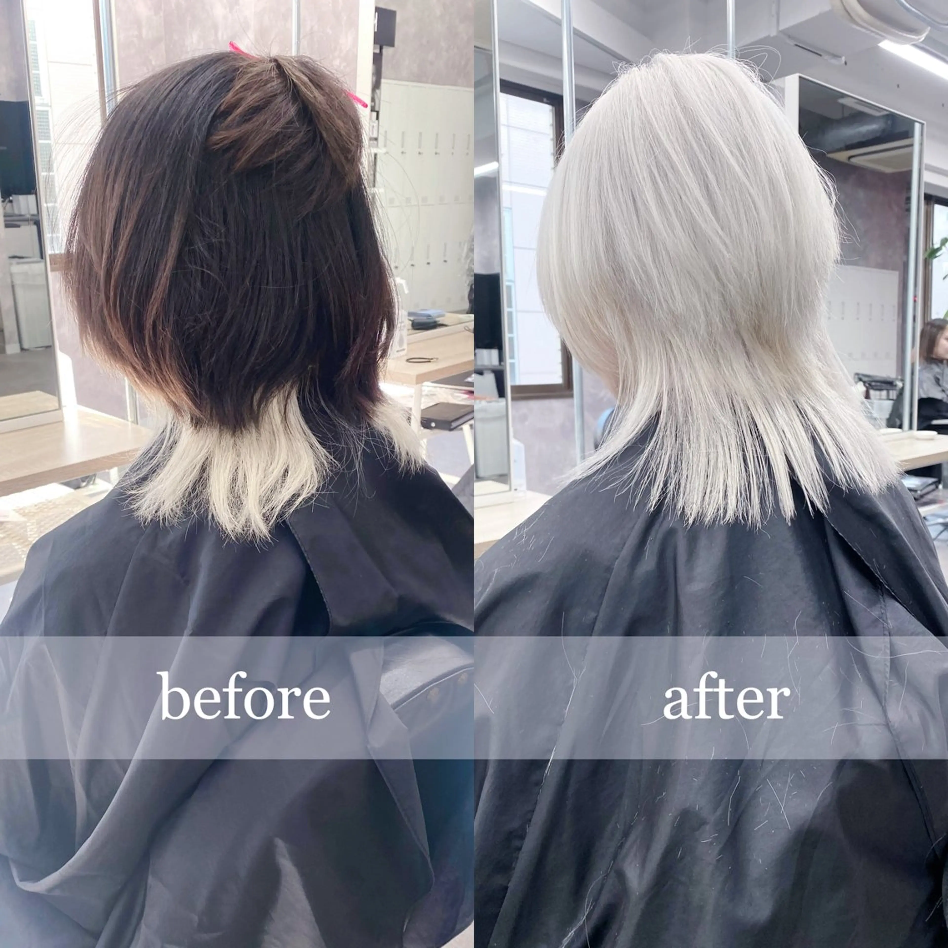 ミディアム ハイトーン×エクステ 💞くるみのヘアスタイル