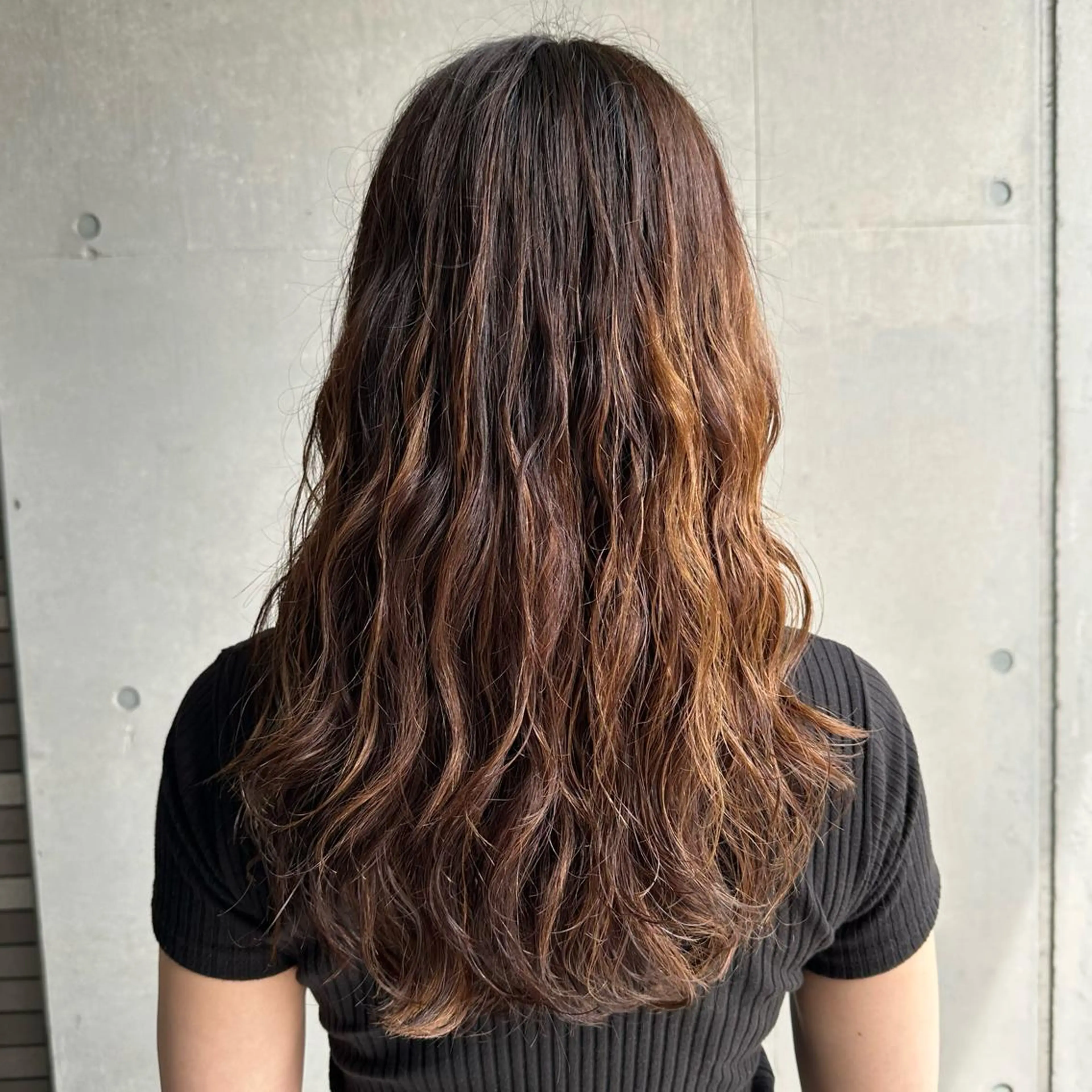 ロング パーマ カット パーマ Glanzhair 🫧‪菊池柊真🫧のヘアスタイル