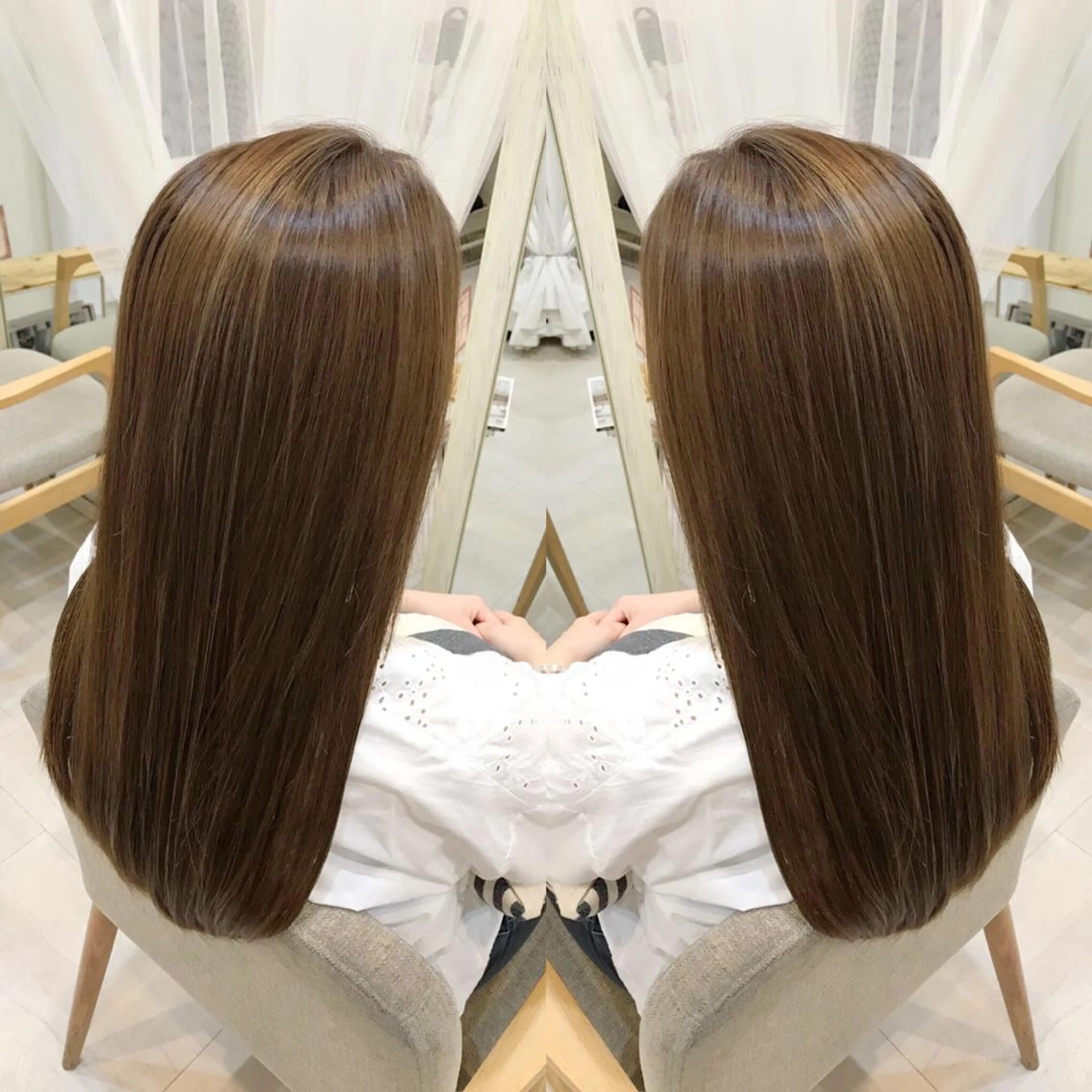 セミロング カラー ShellBear 銀座店のヘアスタイル