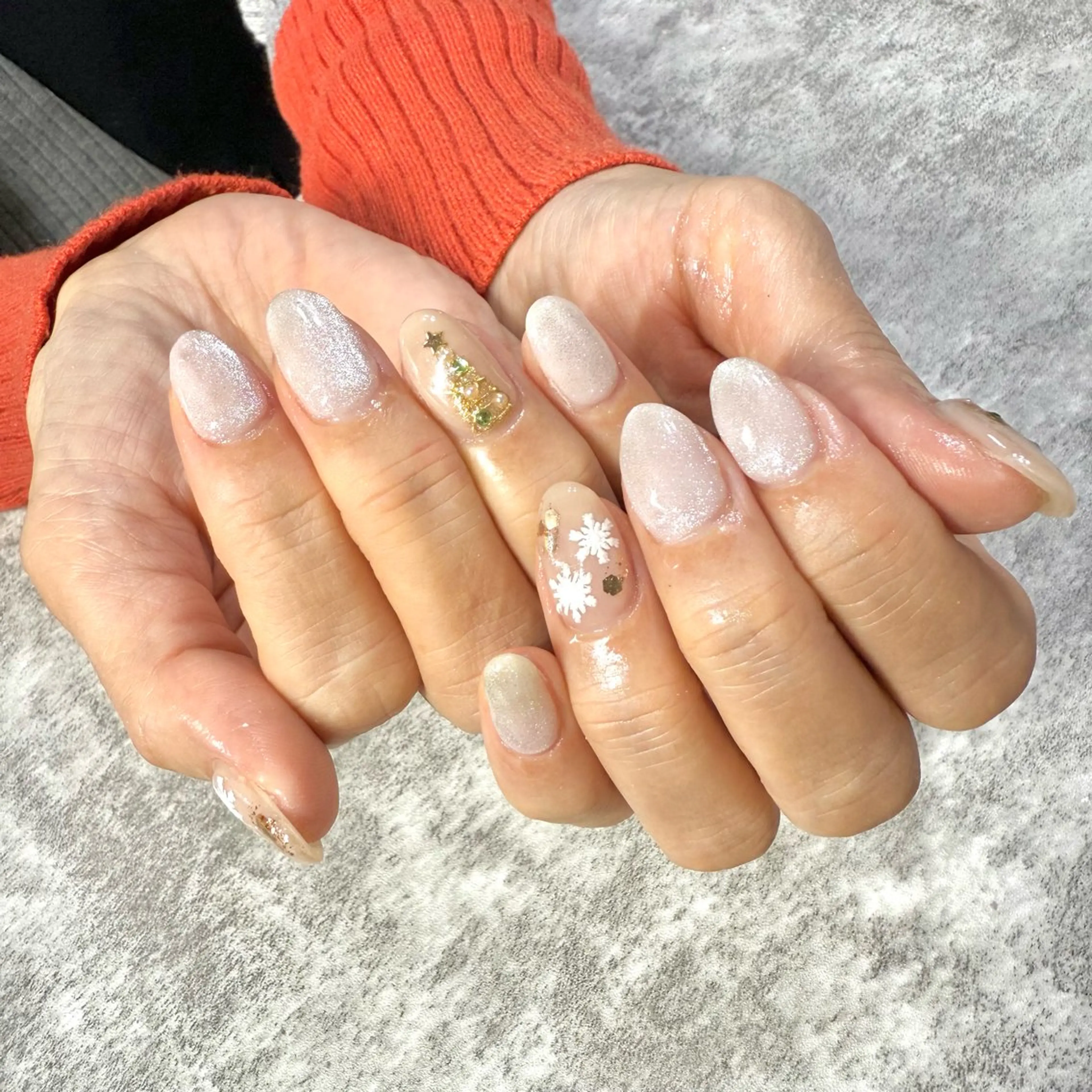 ネイル 冬ネイル クリスマス ハンドネイル ★Rinail... .のネイルデザイン