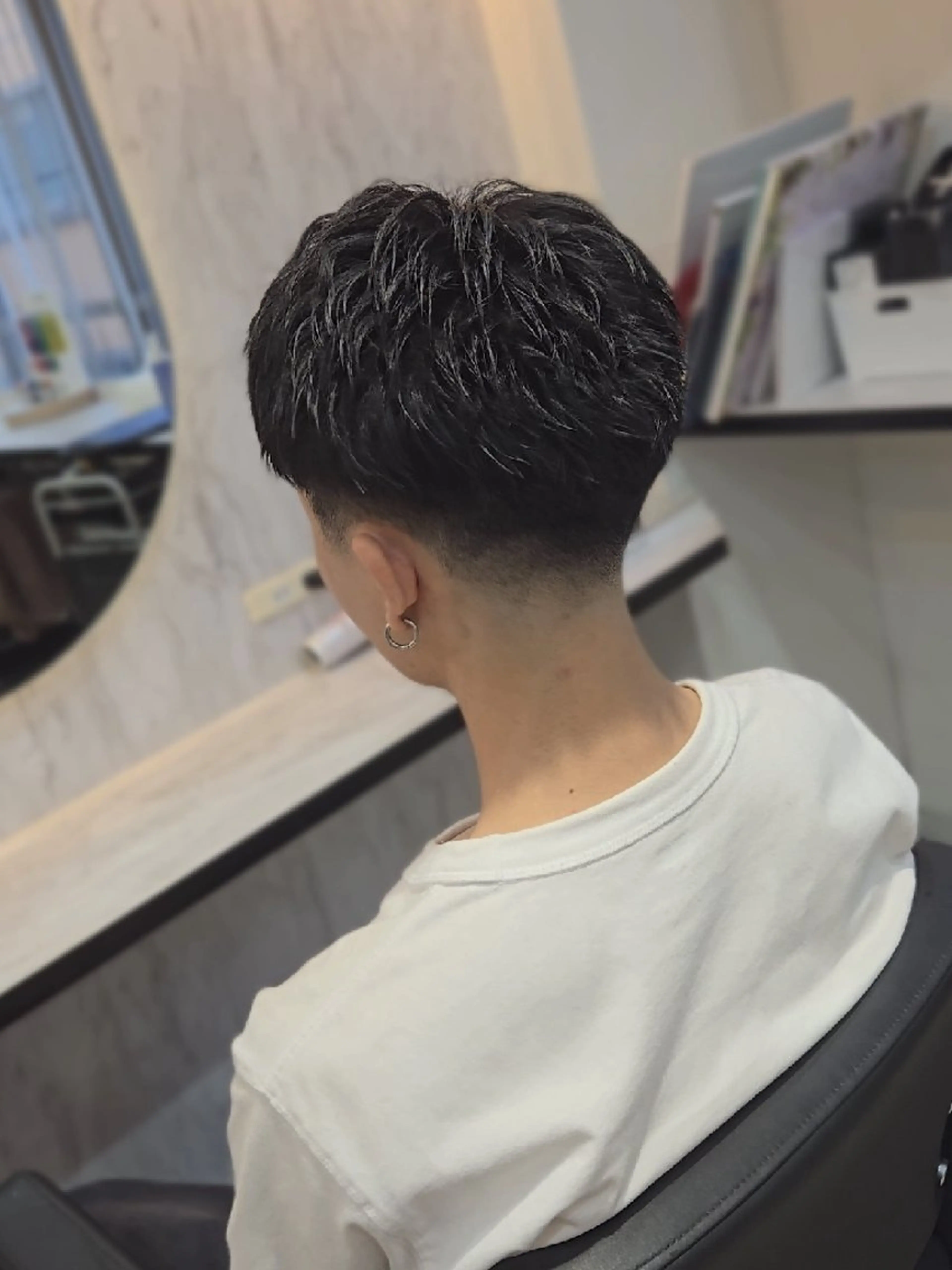 メンズ ショート フェードカット カット ヘアセット Lapis 名古屋駅前店所属・LEN名古屋/パーマ メンズ特化美容師のヘアスタイル