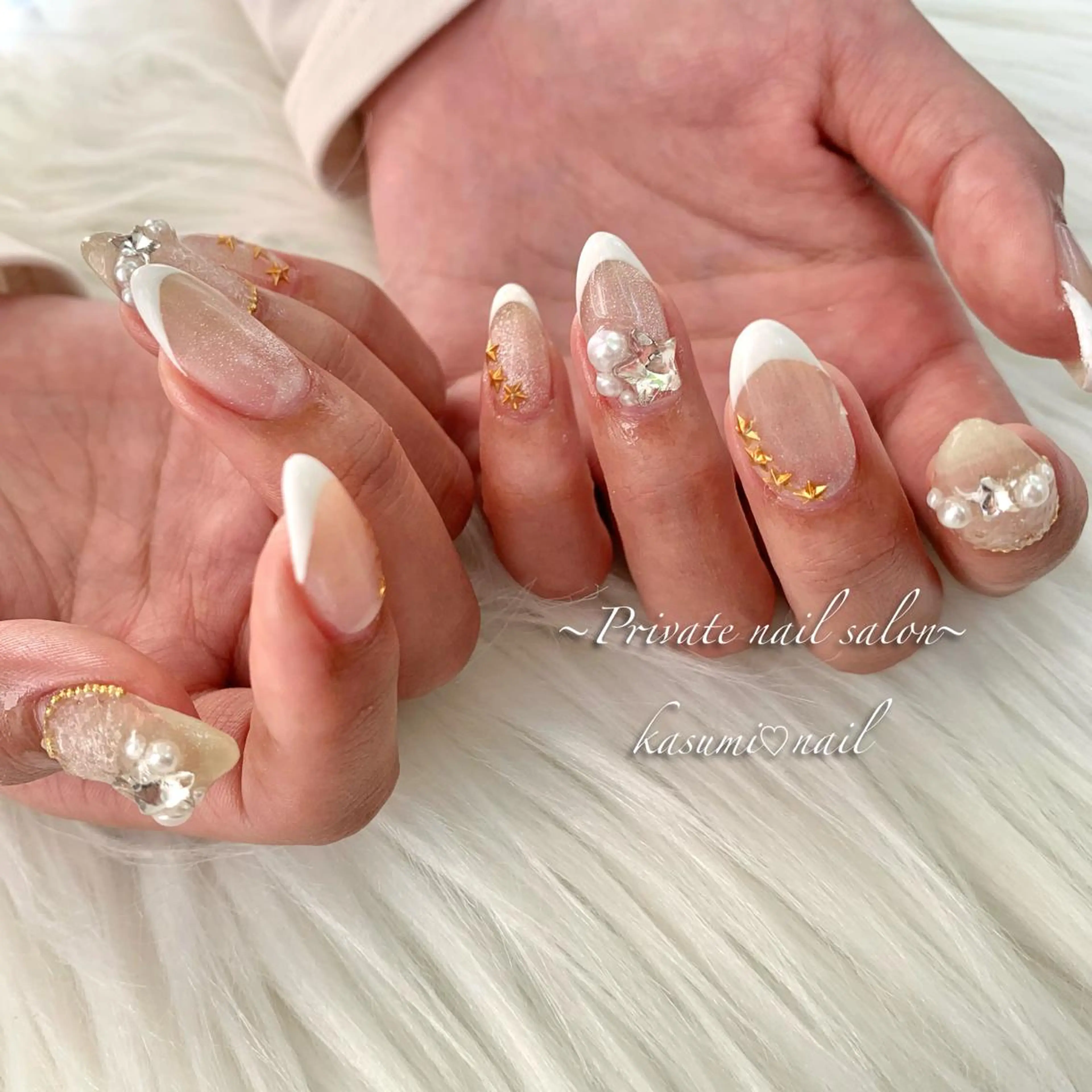 ネイル アートネイル ラメ(グリッター) マグネットネイル ミラーネイル 持ち込み KASUMI♡ Nailのネイルデザイン