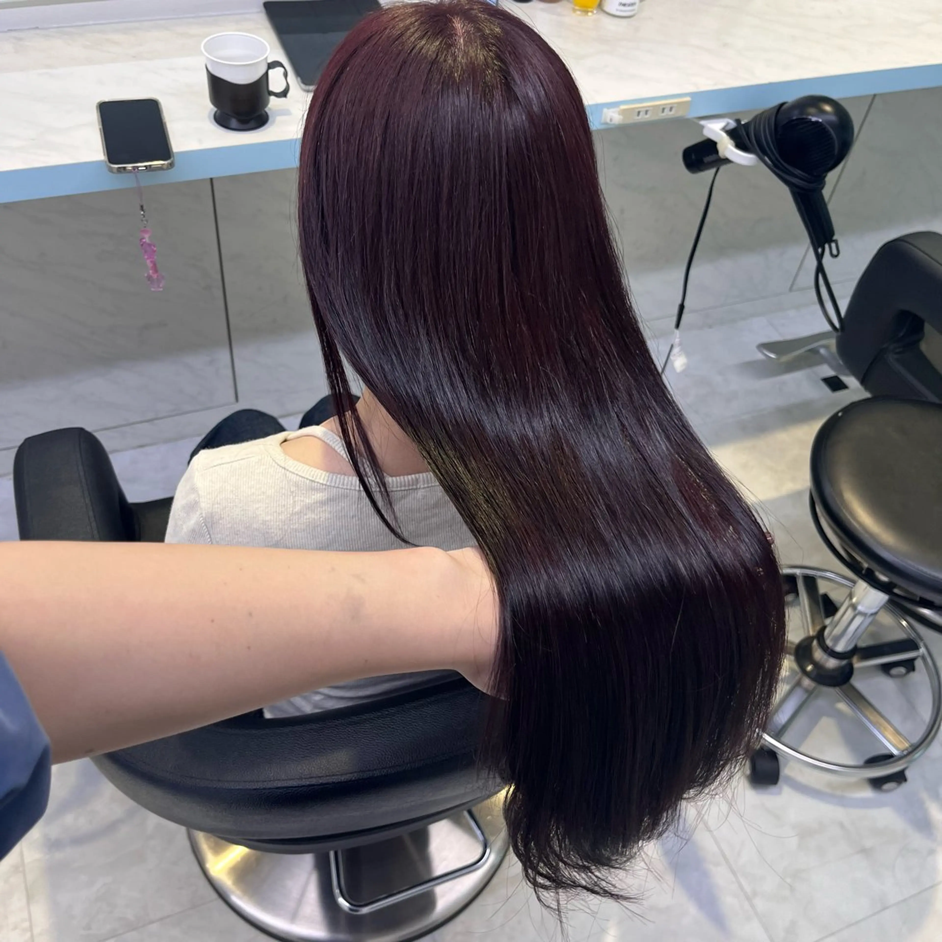 ロング カット ヘアカラー トリートメント ヘアセット NANA🥀韓国ヘア /レイヤー/暖色🥀のヘアスタイル