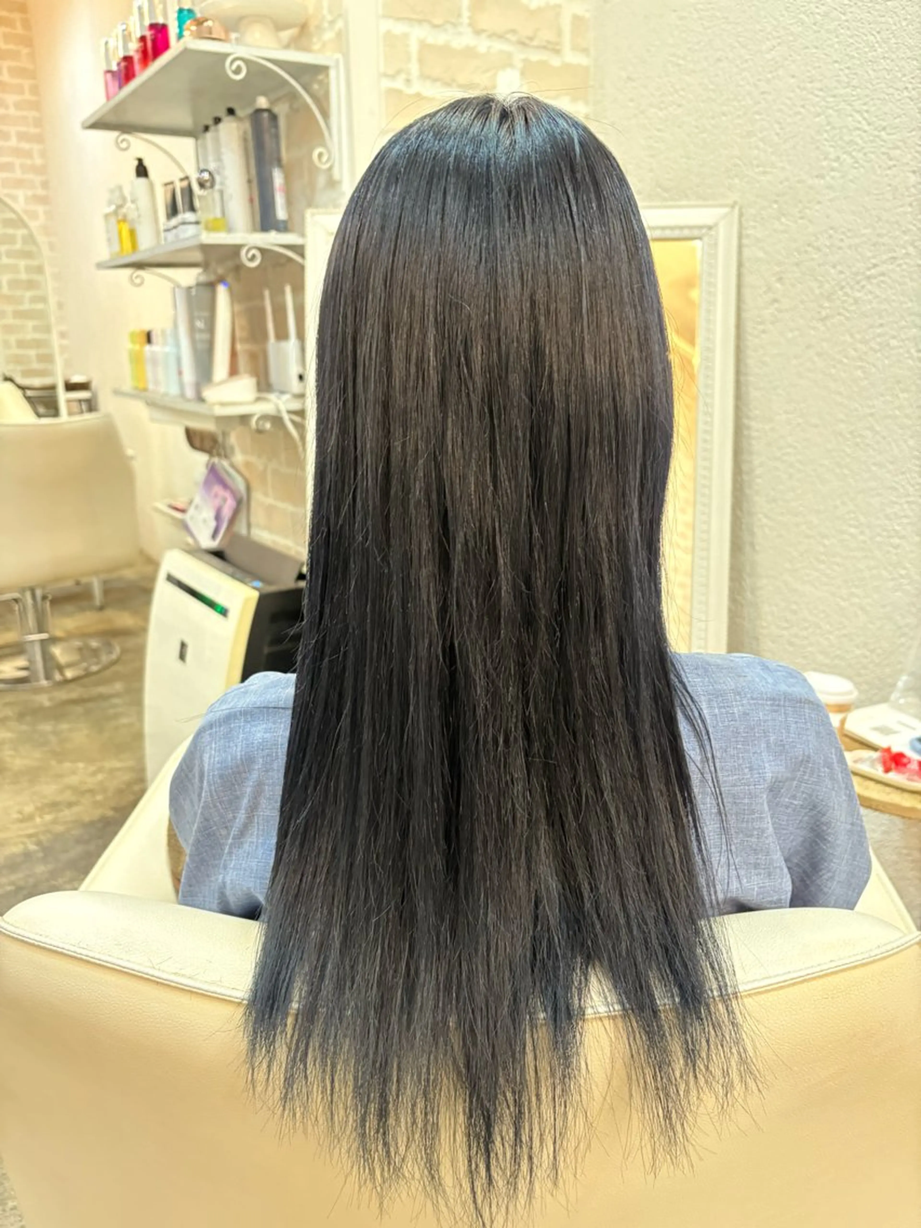 ロング カラー ヘアカラー 木津奈保子💚 ✨艶髪のヘアスタイル