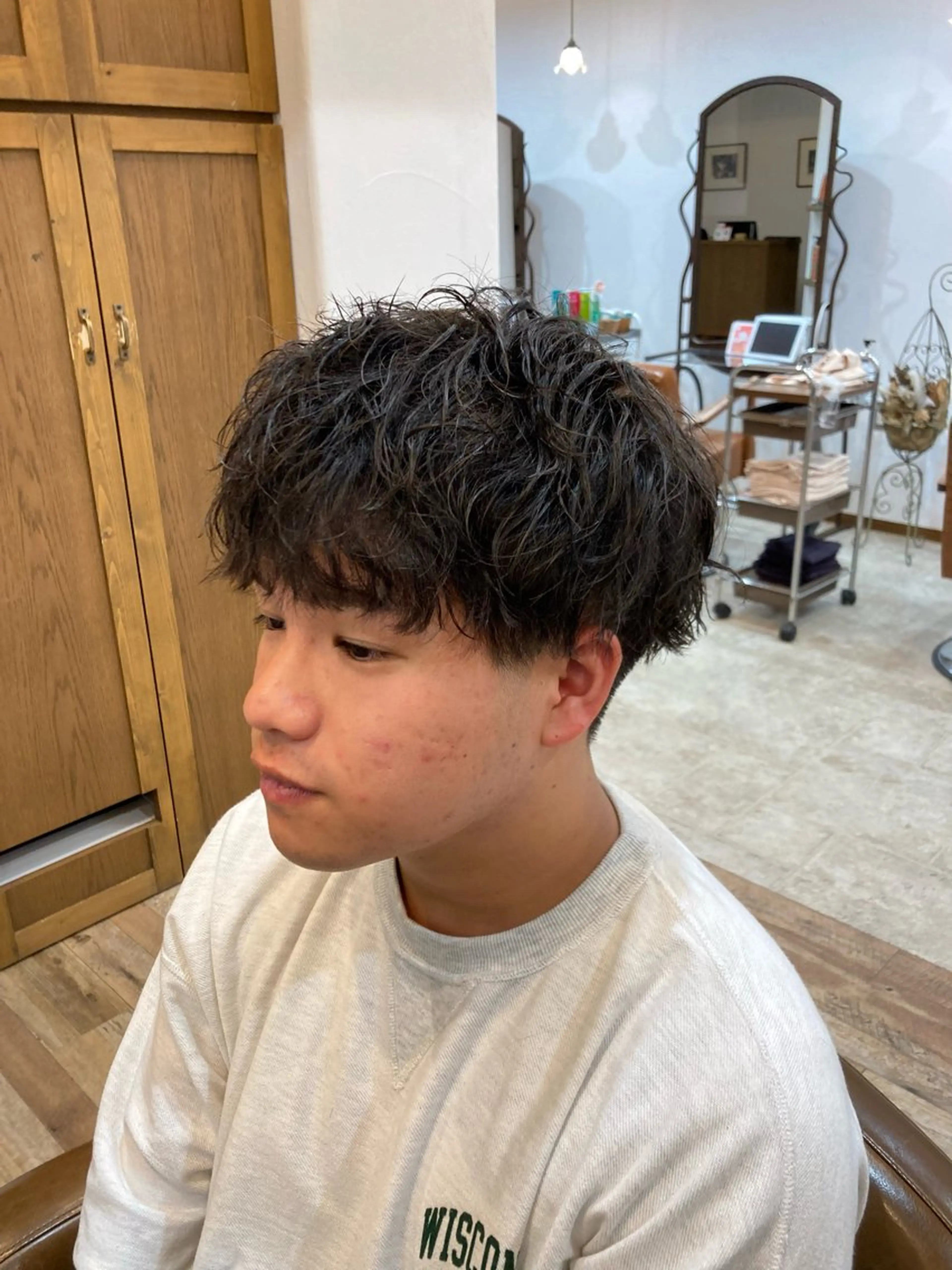 ショート パーマ メンズ カット特化型 美容師/栗本のヘアスタイル