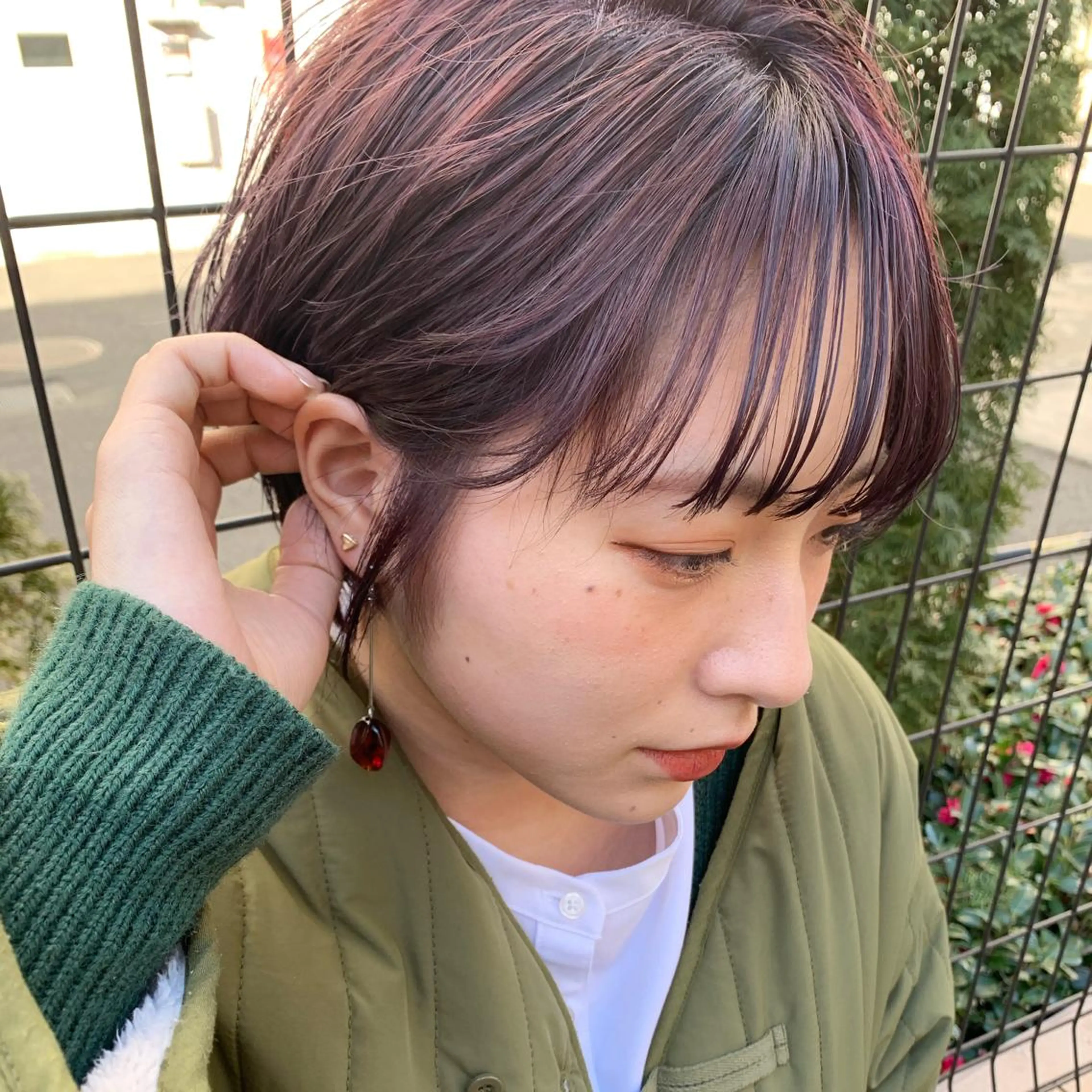 ショート カラー ラベンダーカラー ラベンダーピンク ピンクカラー yoshi (高橋福博)のヘアスタイル