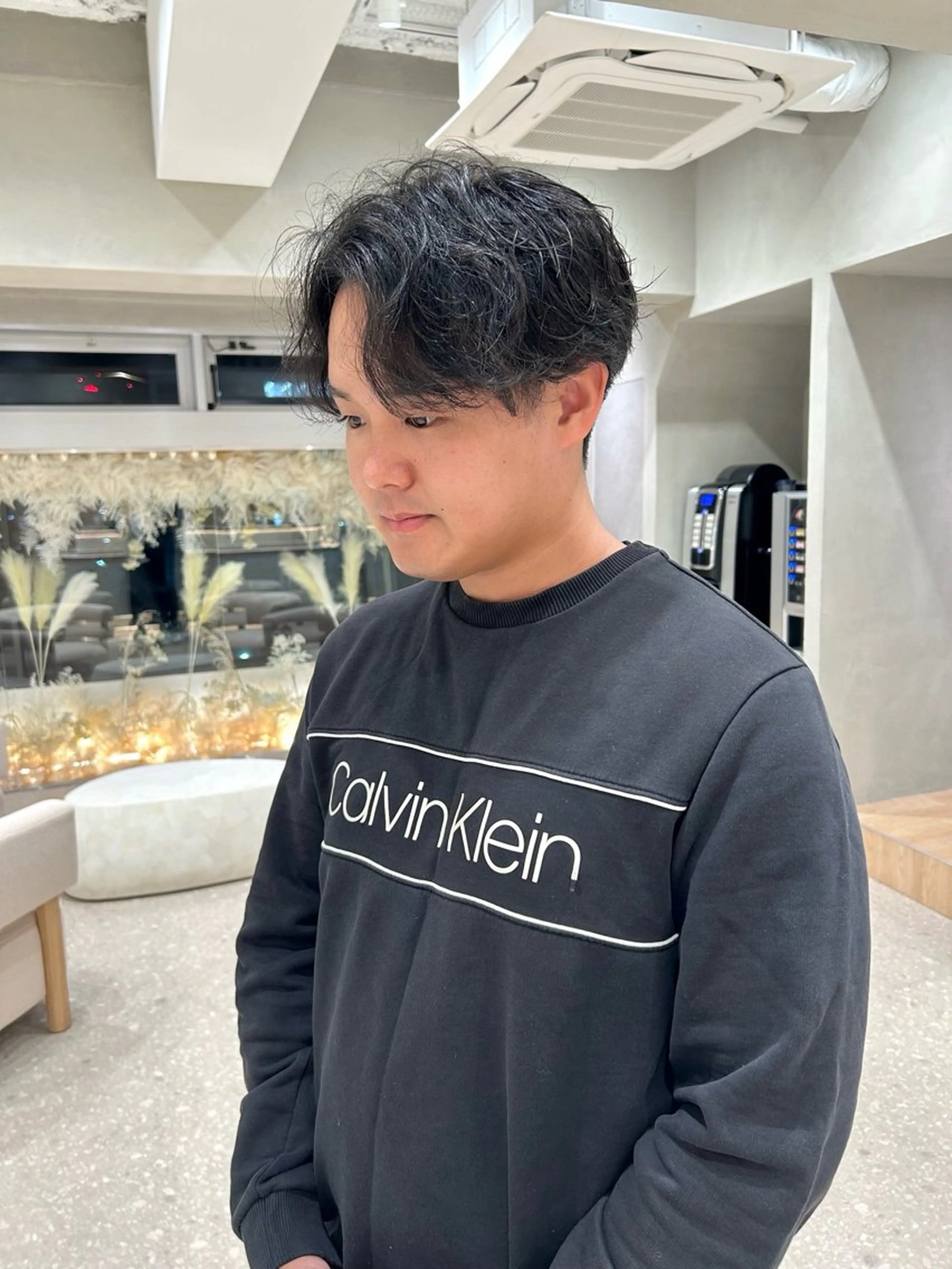 パーマ メンズ カット パーマ Luce横浜店所属・yuu 🪴 透明感 カラー/メンズパーマのヘアスタイル